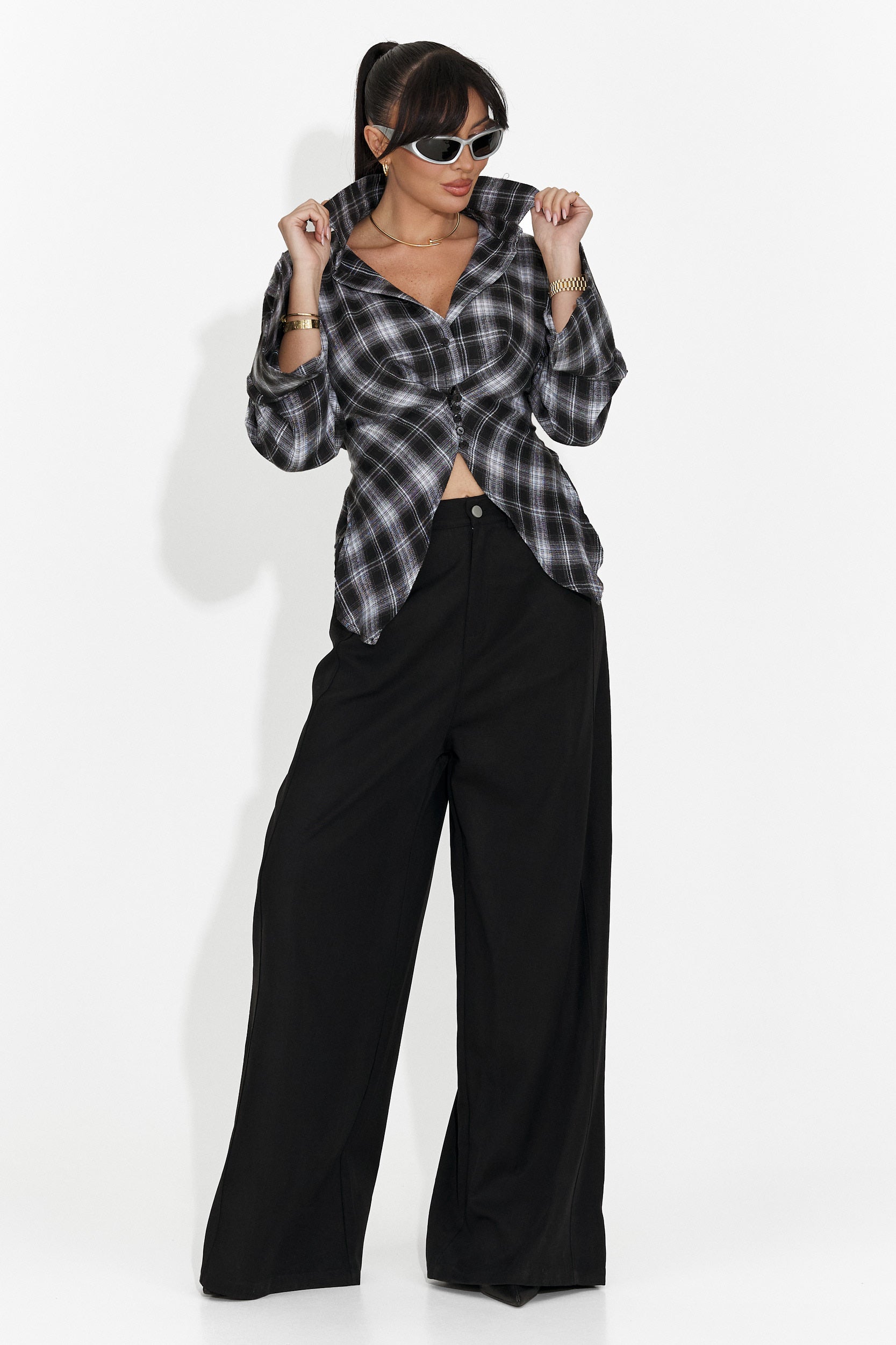 Laurina Bogas fekete női hétköznapi ing