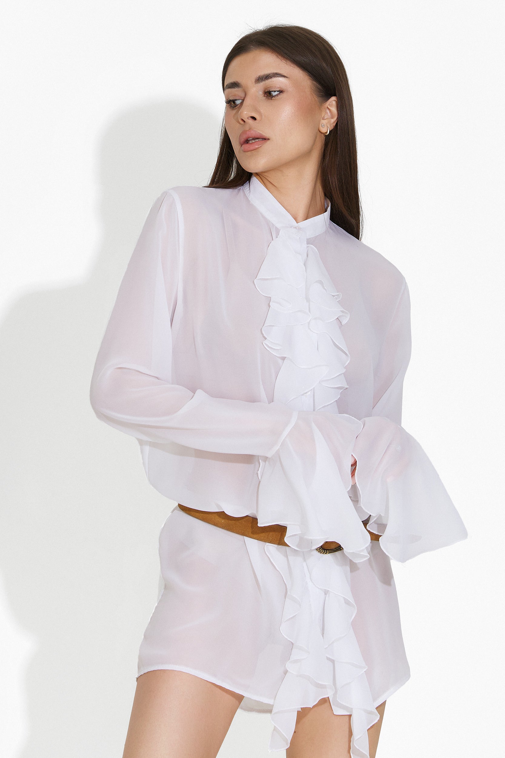 Elegáns fehér női ing Iryma Bogas