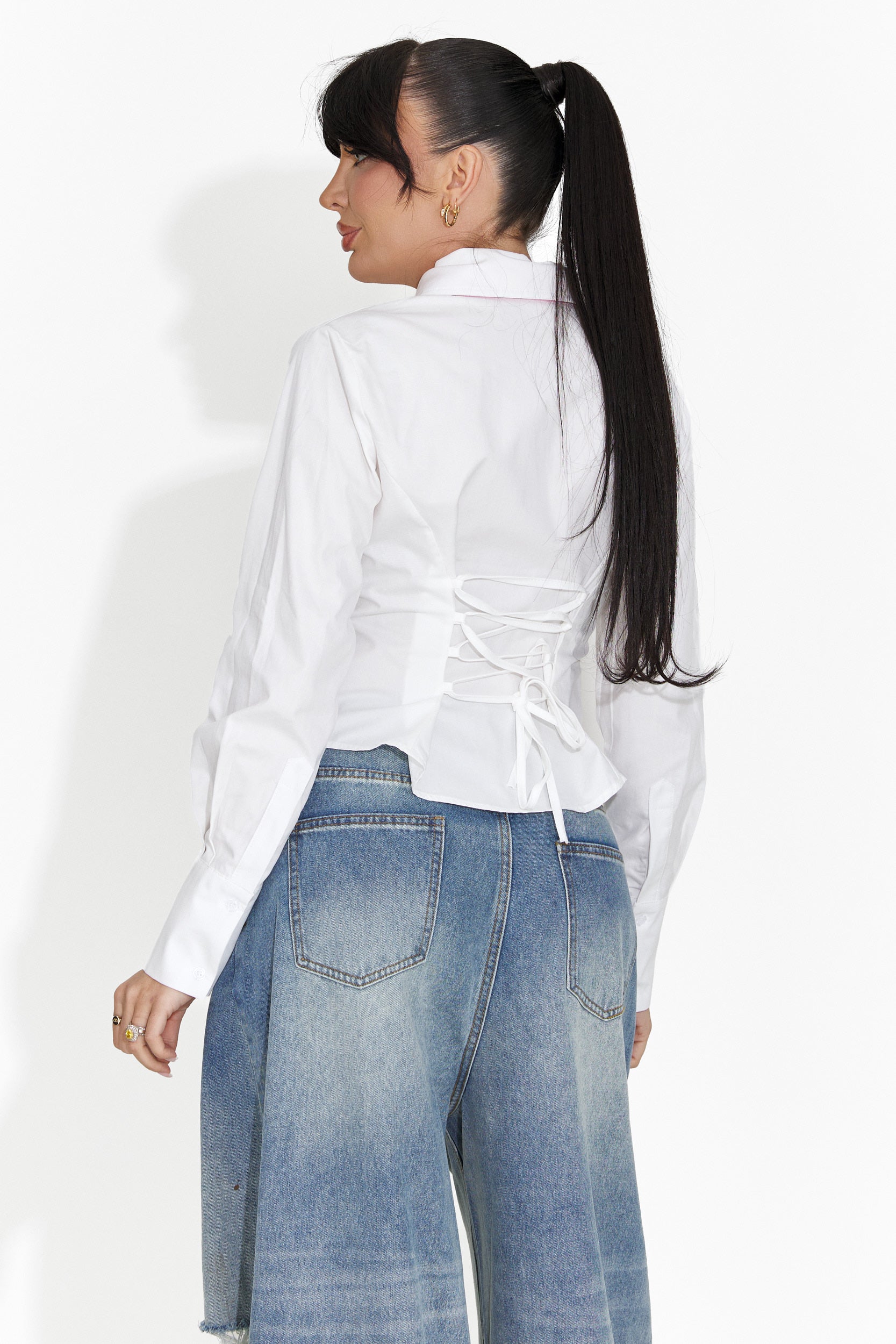 Elegáns fehér női ing Lorina Bogas