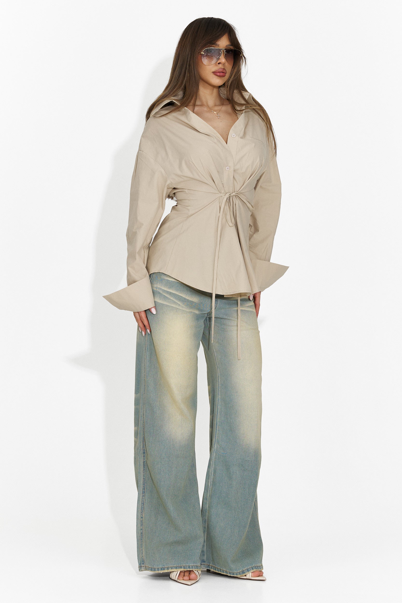 Elegáns női ing bézs Alesya Bogas