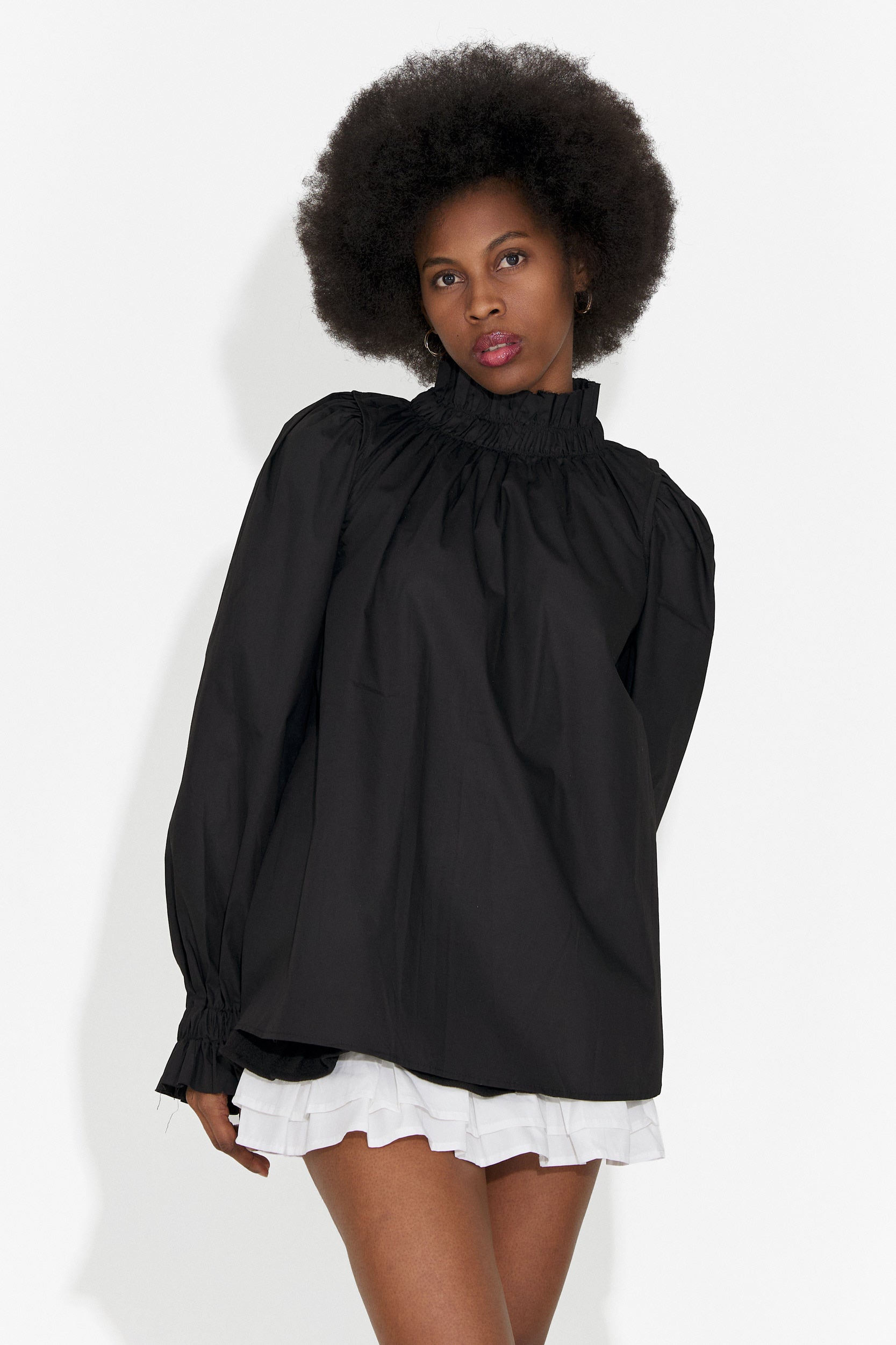 Elegáns fekete női ing Floriana Bogas