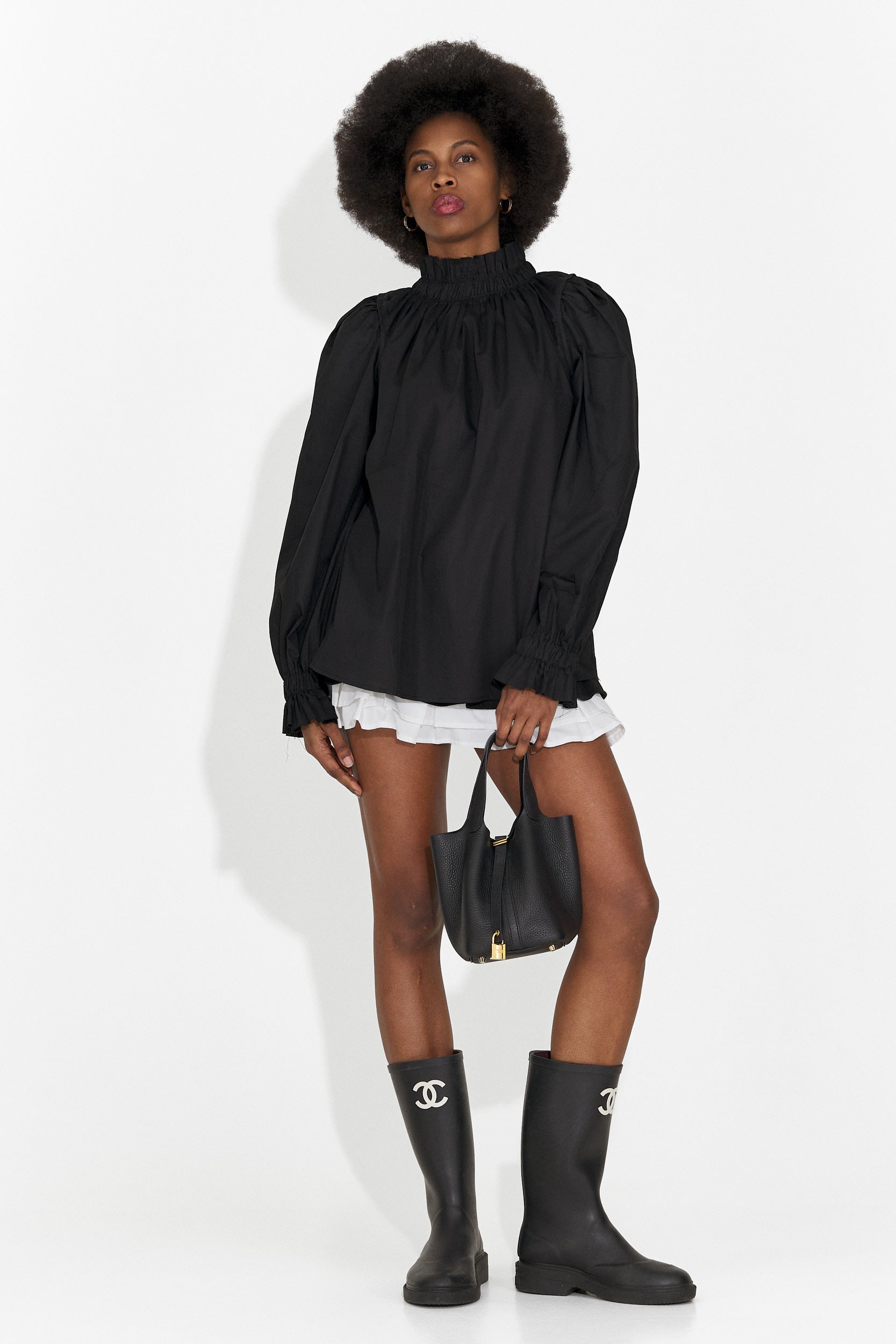 Floriana Bogas Elegáns Fekete Női Ing