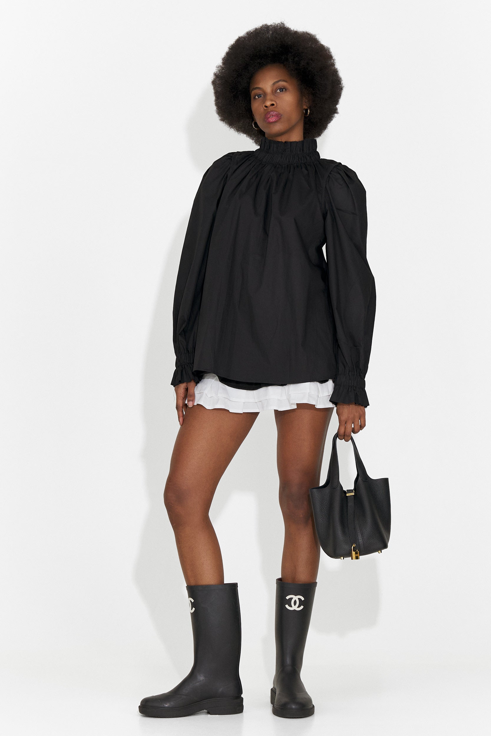 Floriana Bogas Elegáns Fekete Női Ing