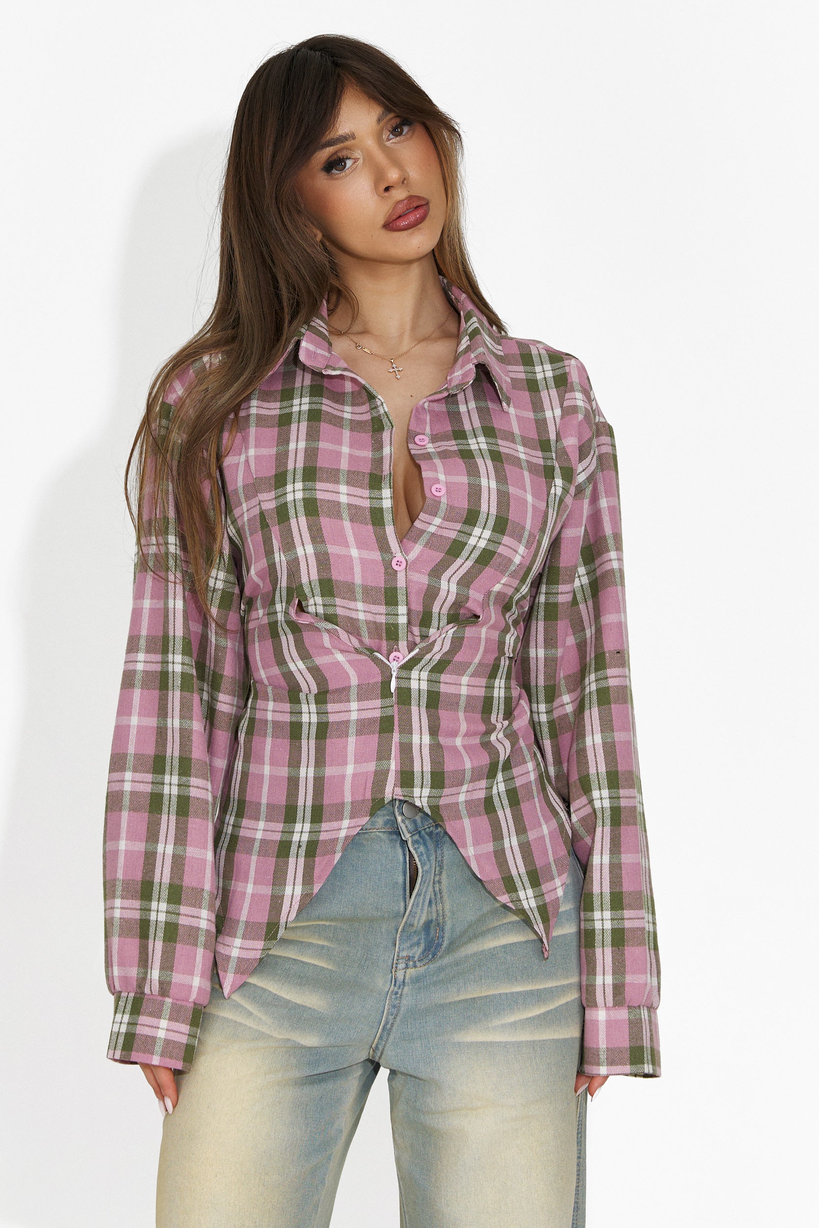 Női elegáns rózsaszín ing Afinia Bogas