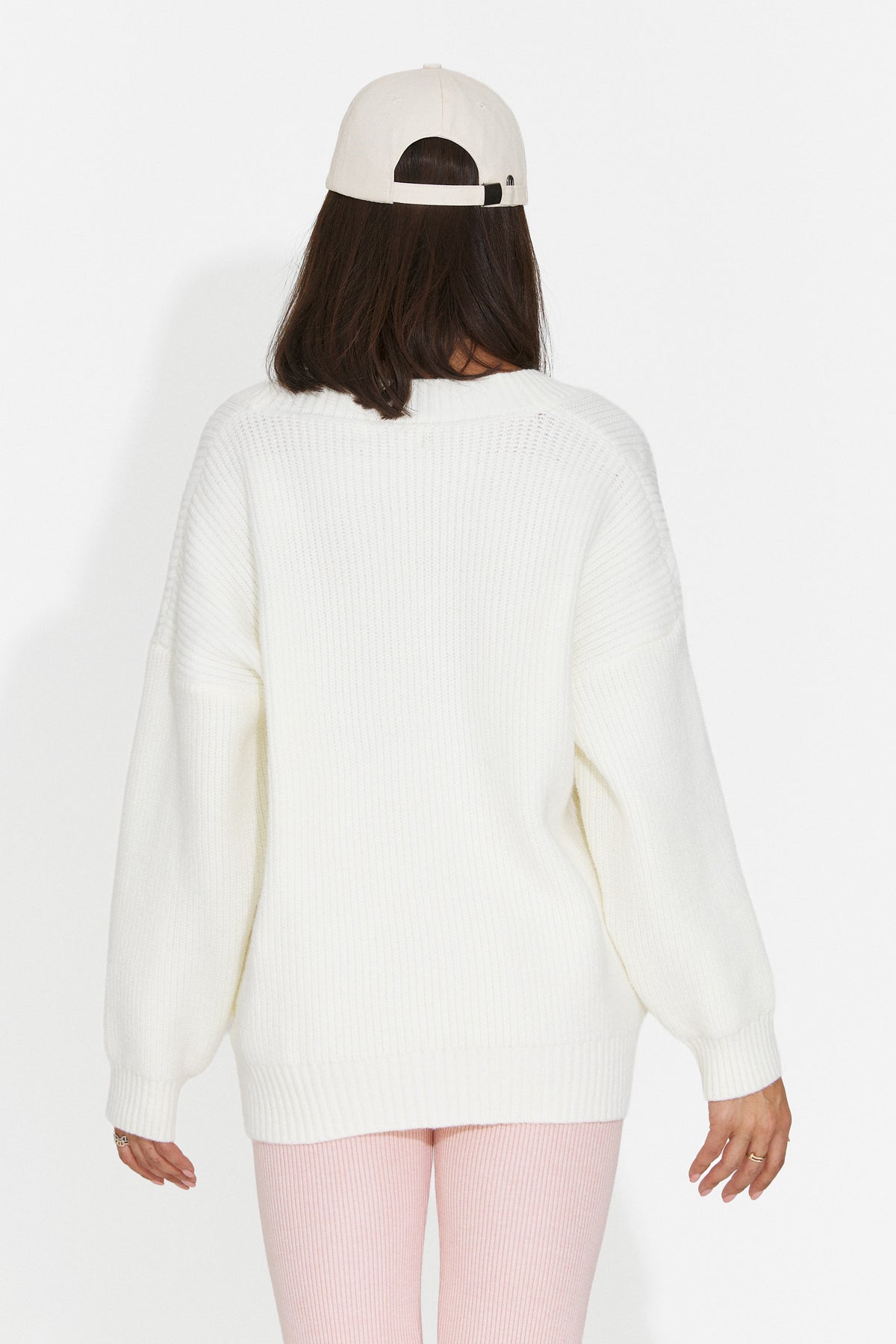 Cardigan casual alb Kemivaora Bogas
