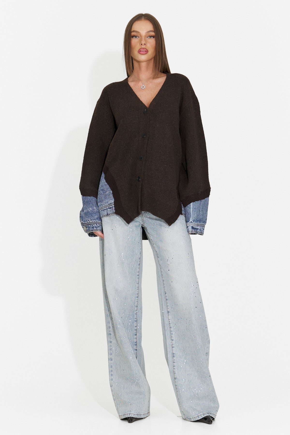 Cardigan casual maro Hinovieza Bogas