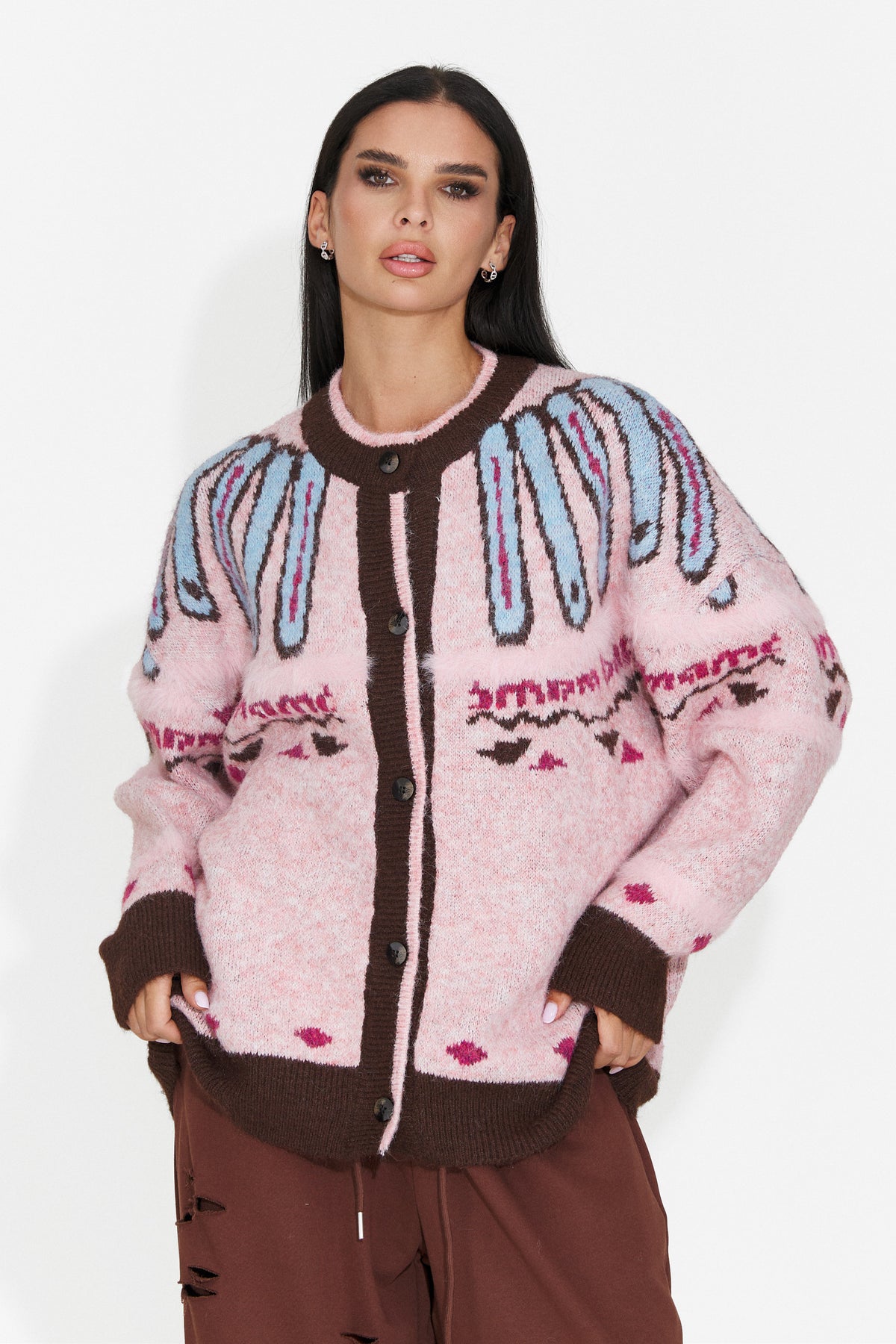 Cardigan casual roz Crsioela Bogas