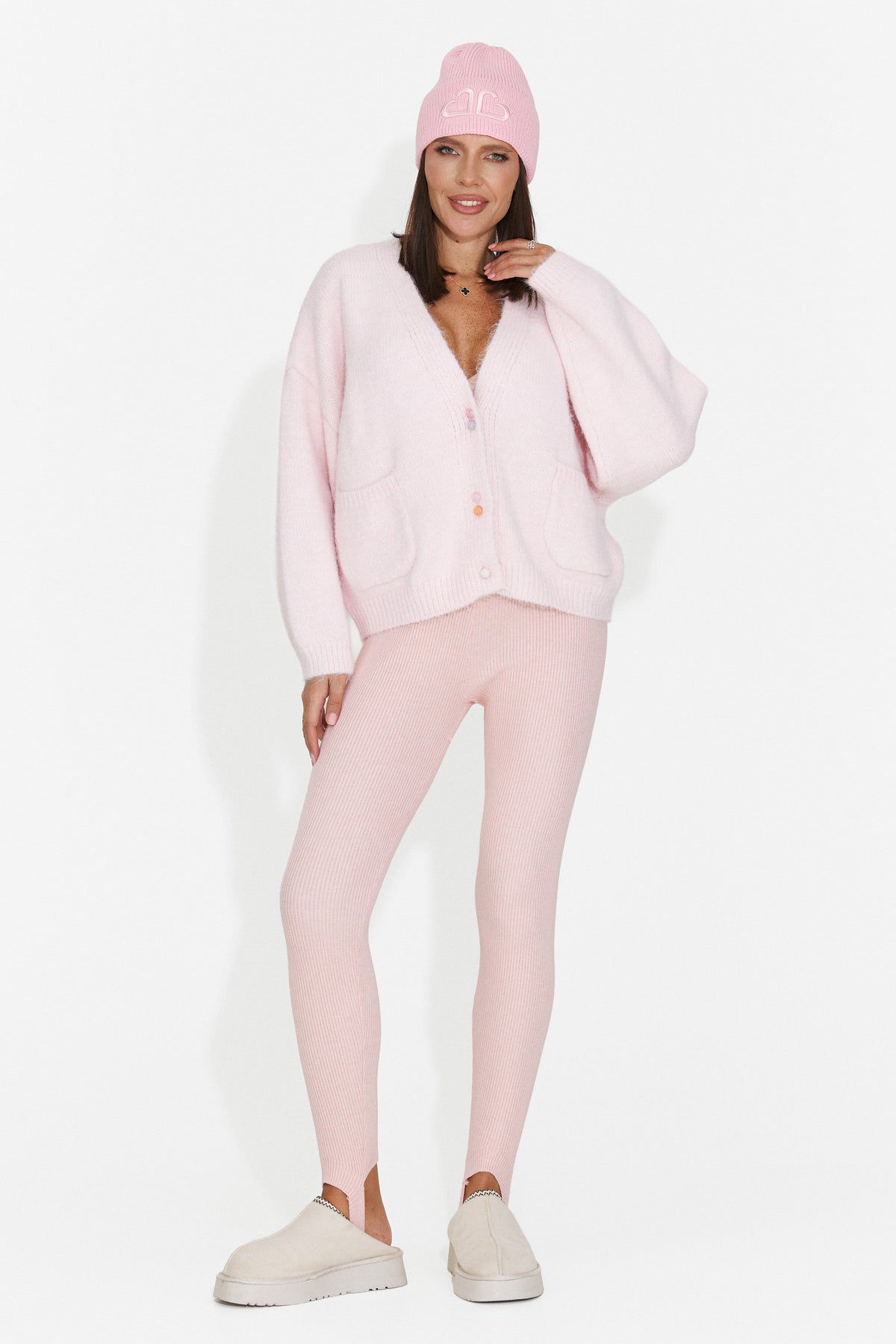 Cardigan casual roz Druveuia Bogas