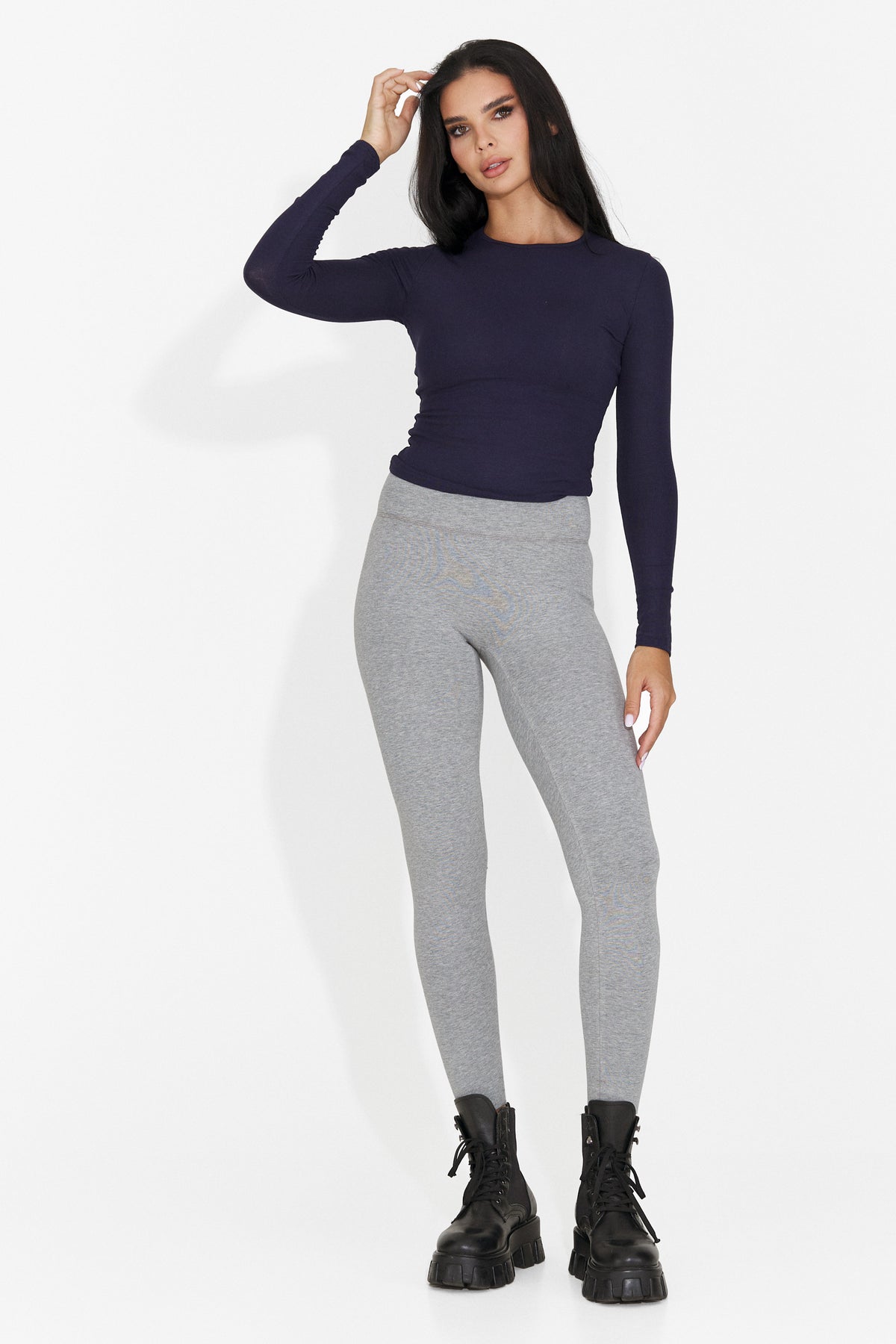 Colanti casual gri Pruzena Bogas