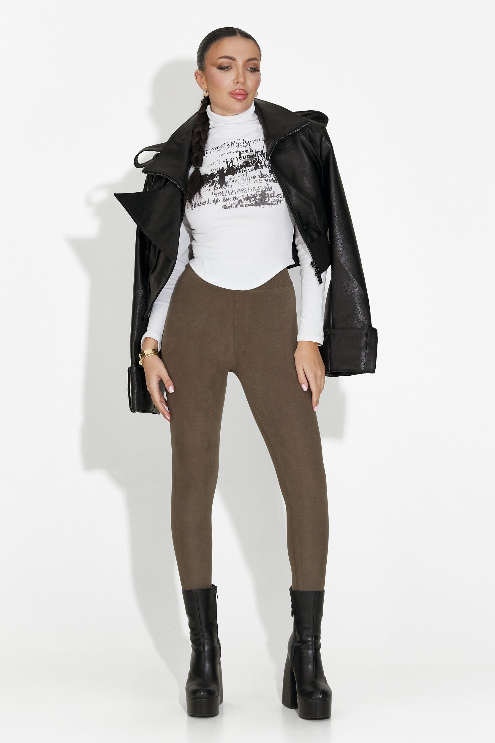 Otalira Bogas Comfortlux Khaki Női Leggings