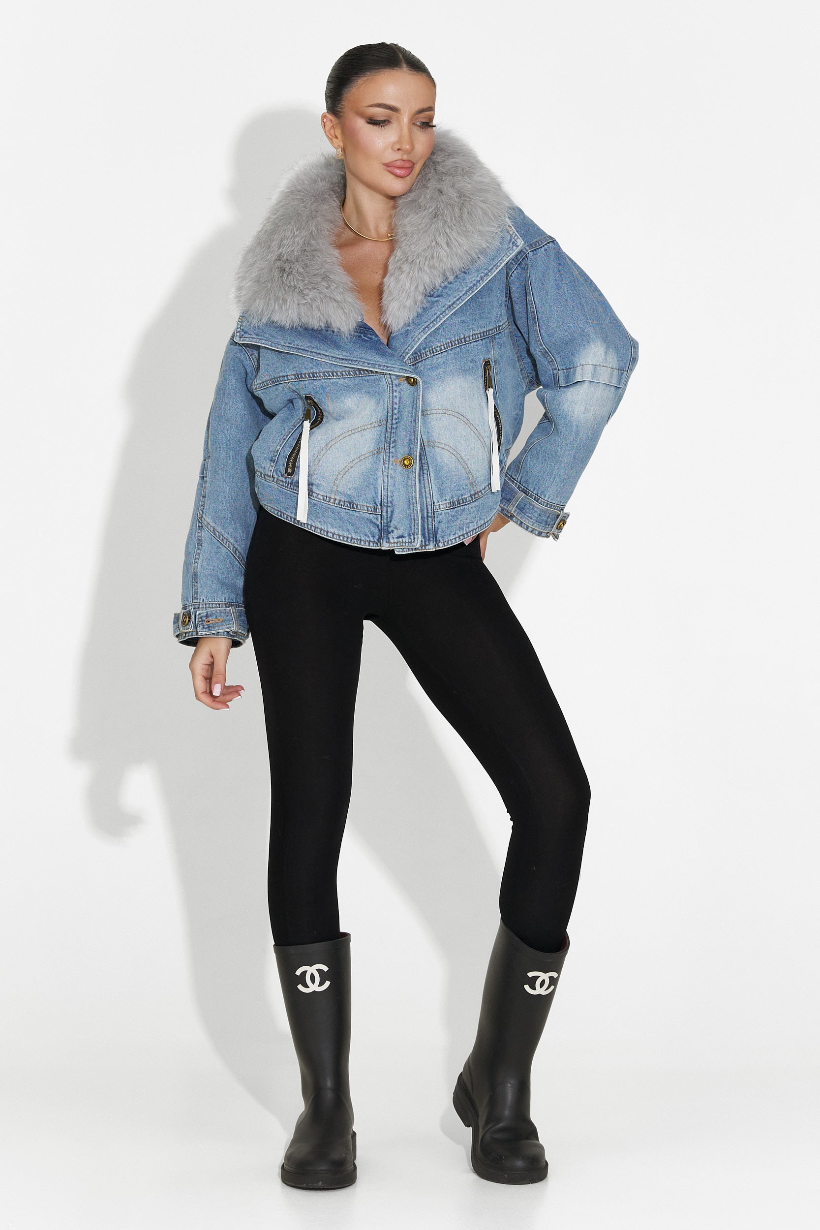 Michelina Bogas Fekete Meleg Kompressziós Harisnyák