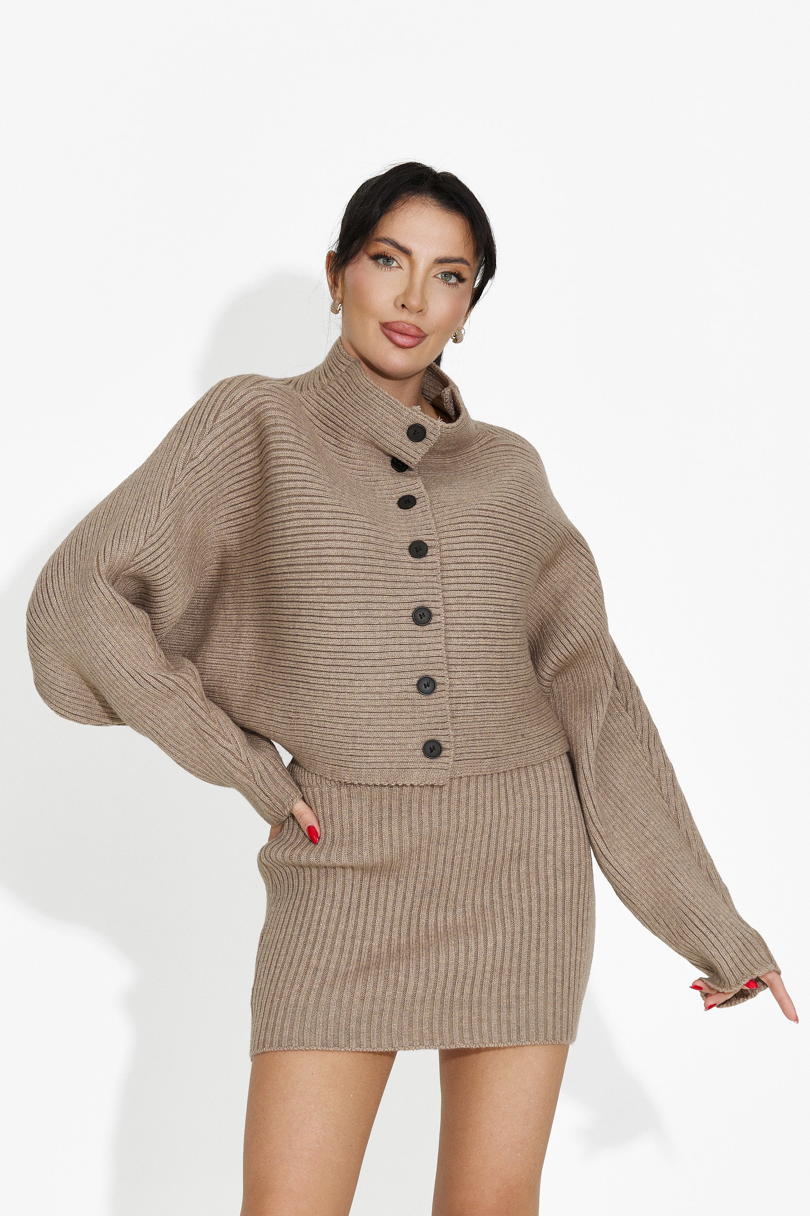 Barna szoknyás szett Almaria Bogas