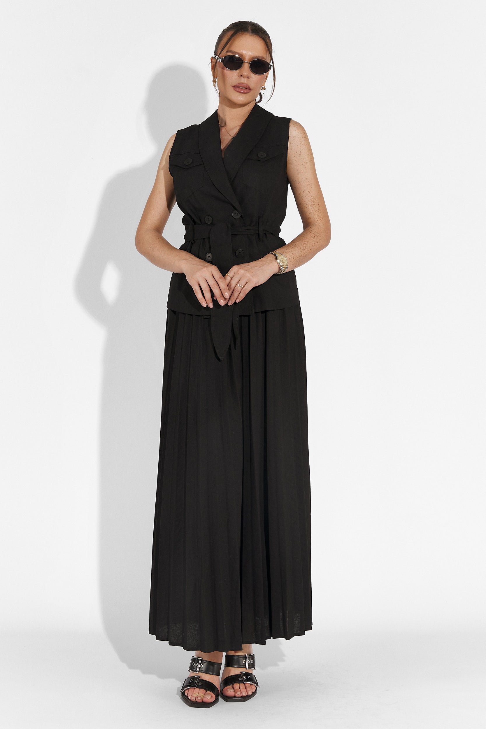 Timothy Bogas Fekete Szoknyás Öltöny