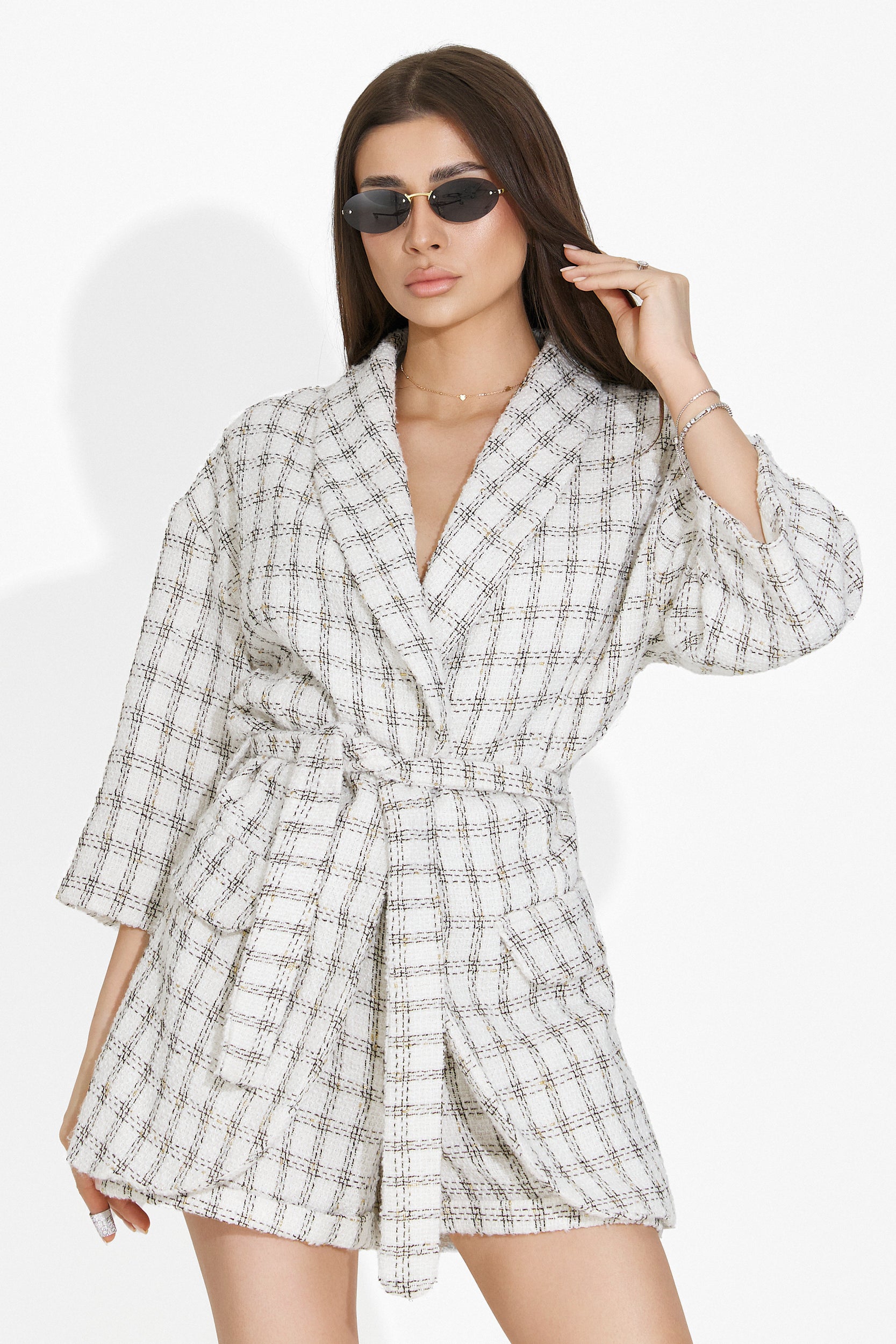 Yasenia Bogas Fehér Nadrágkosztüm