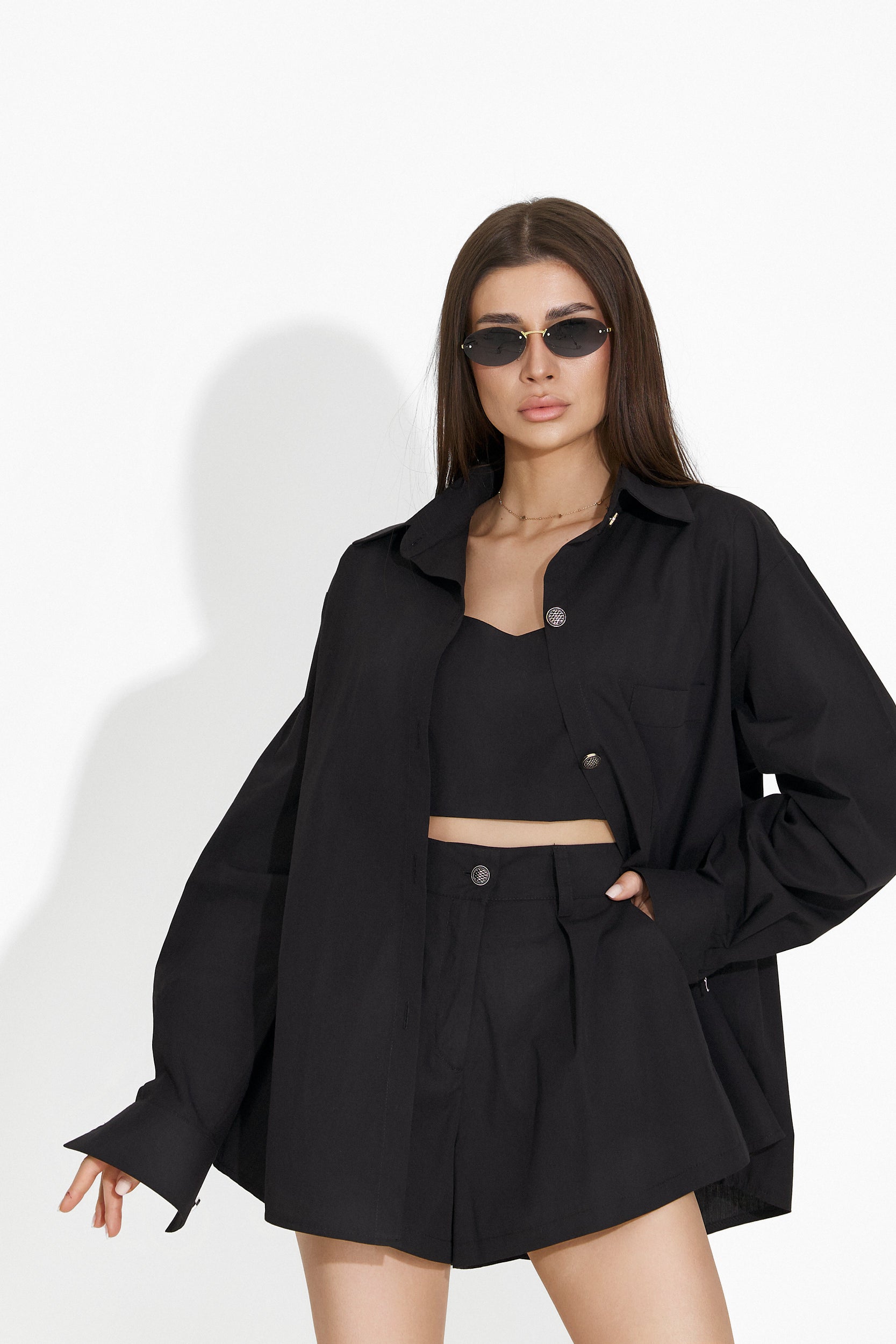 Carylsa Bogas Fekete Hétköznapi Nadrág Szett