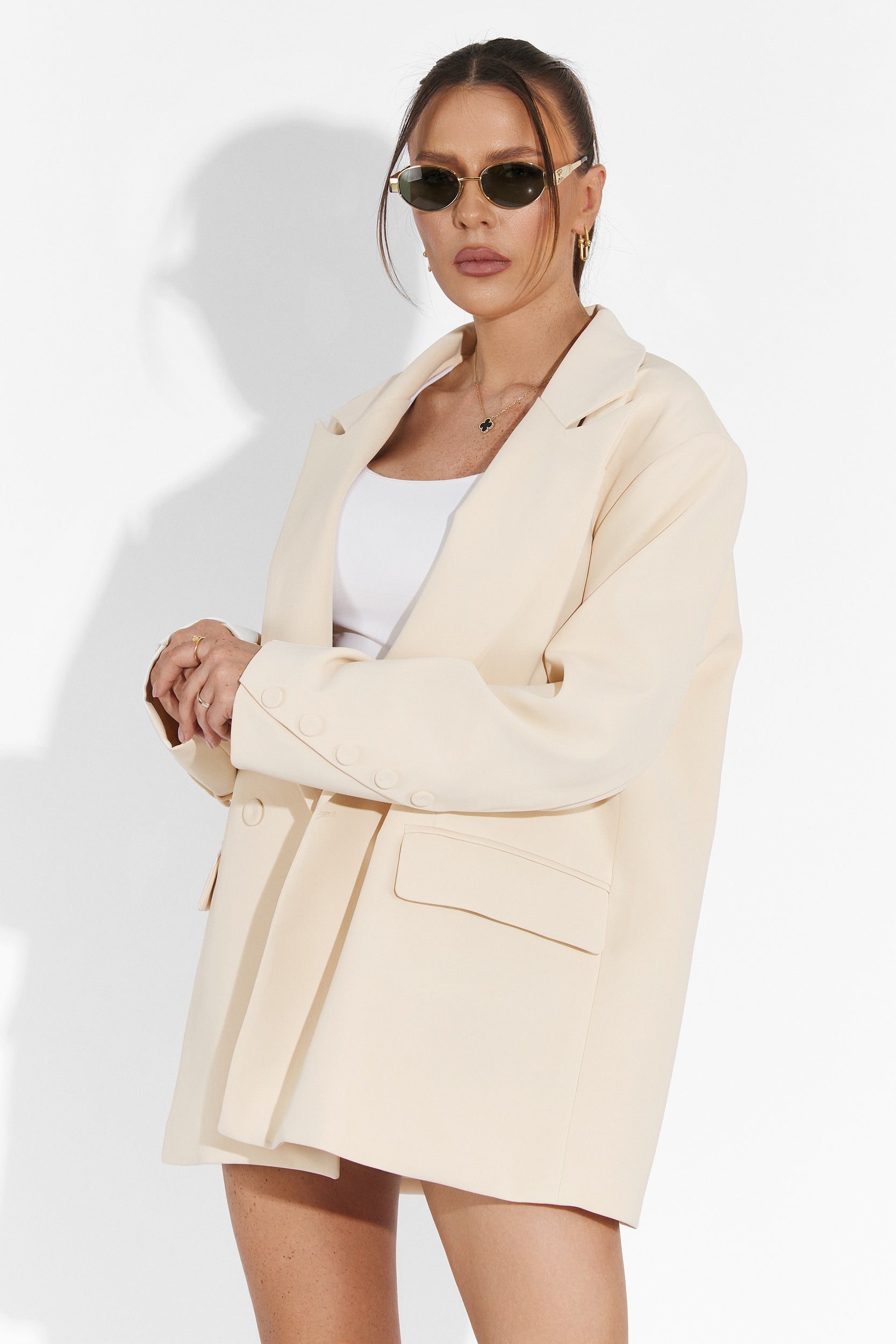 Smozy Bogas Bézs Rövidnadrág Szett