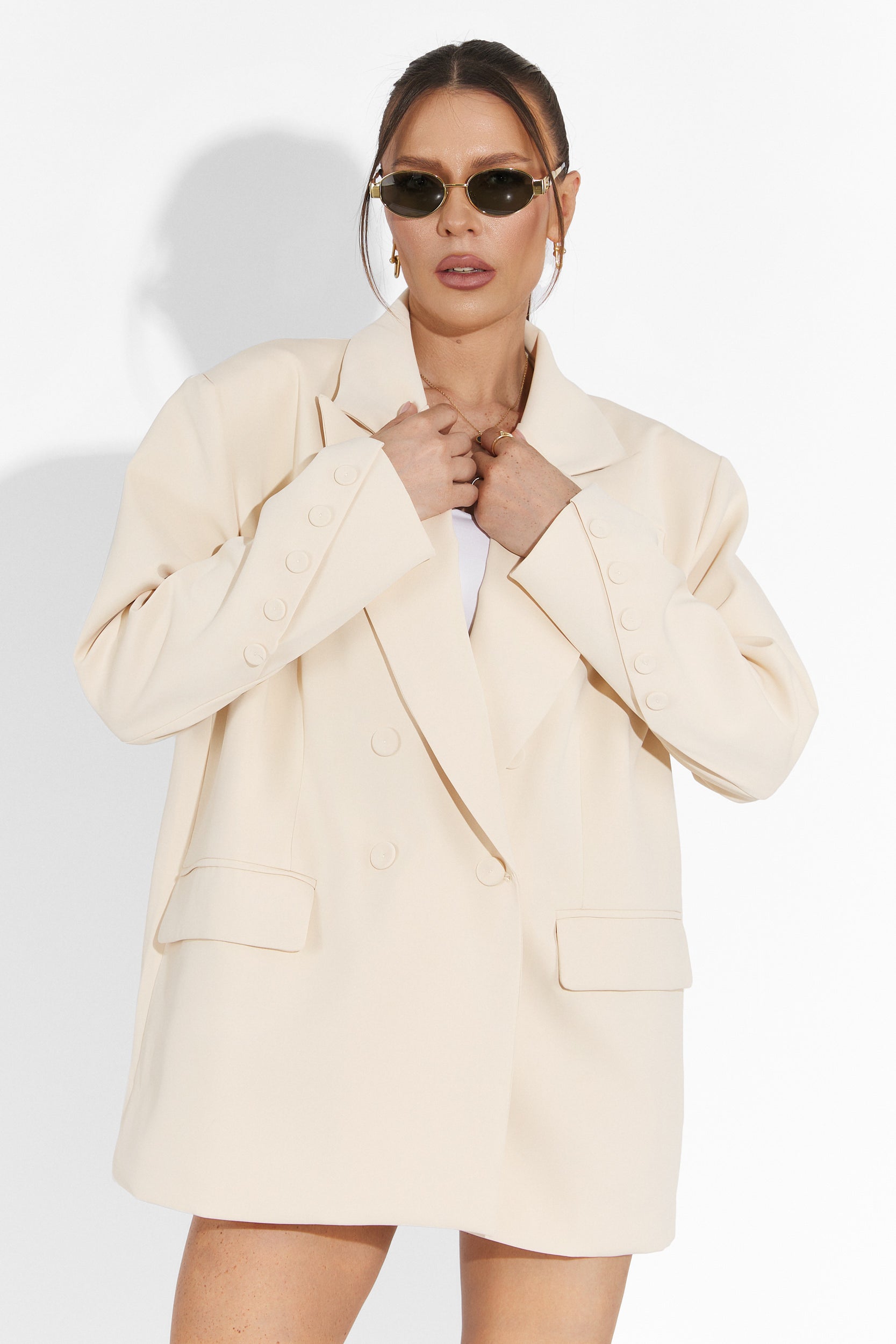 Smozy Bogas Bézs Rövidnadrág Szett