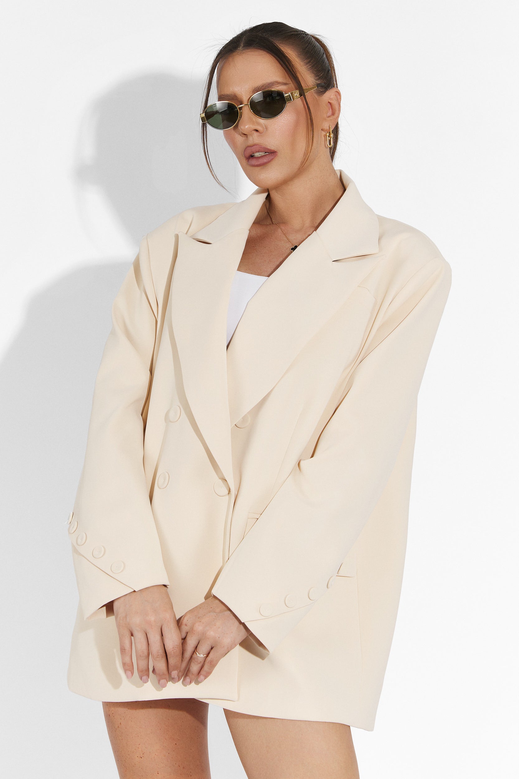 Smozy Bogas Bézs Rövidnadrág Szett