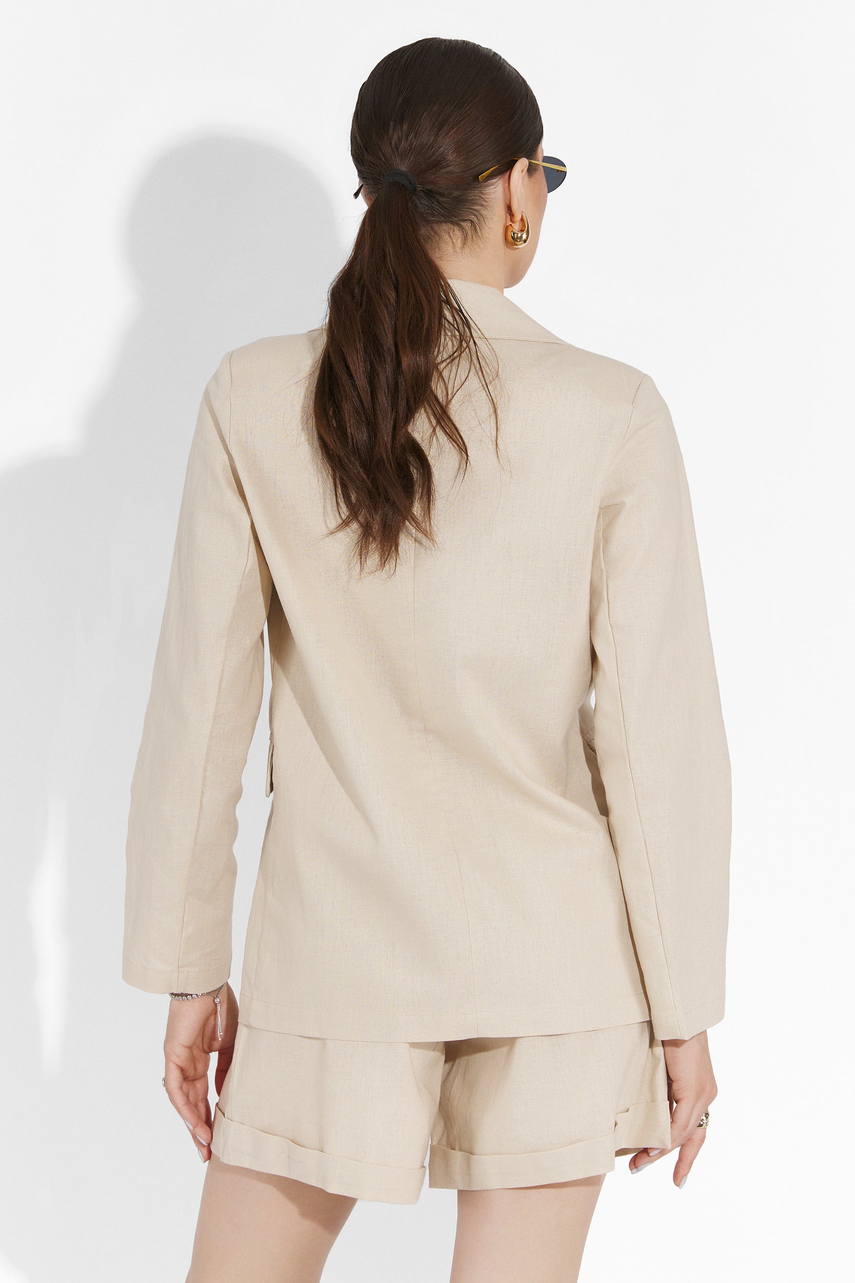 Dodle Bogas Krém Színű Rövidnadrág Szett