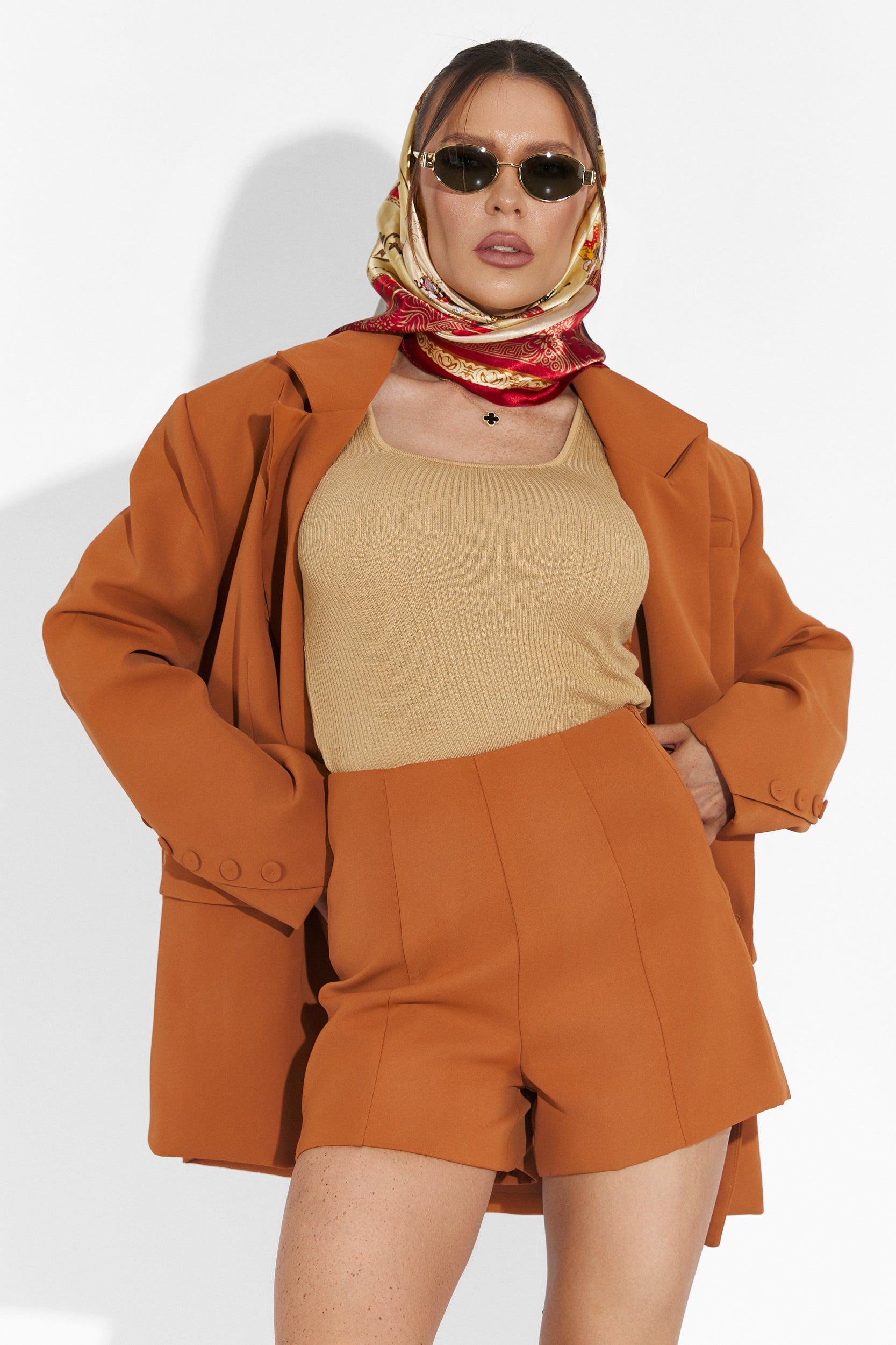 Smozy Bogas Barna Rövidnadrág Szett