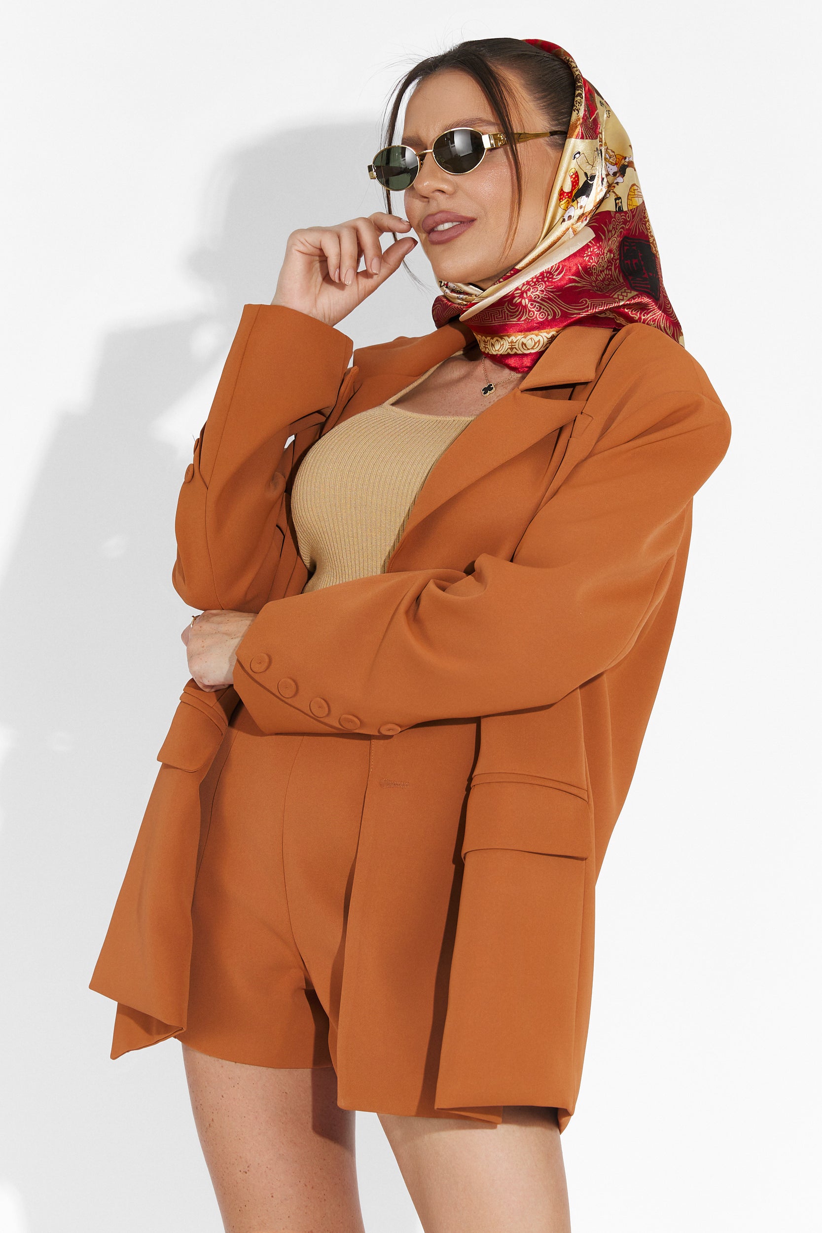 Smozy Bogas Barna Rövidnadrág Szett