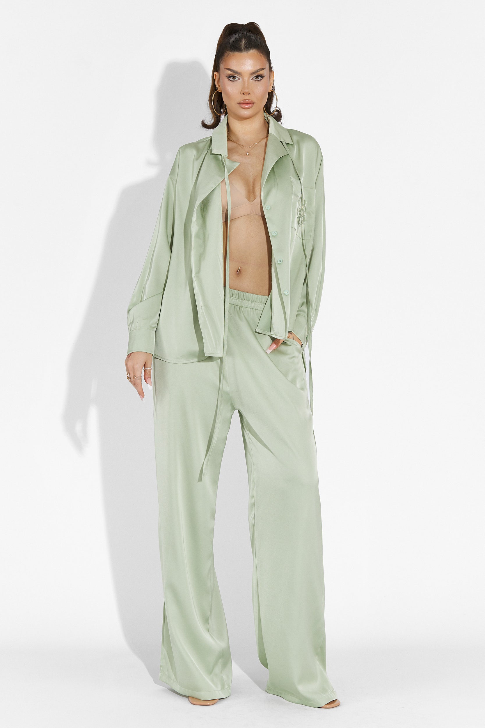 Compleu cu pantaloni verde lime Nikanor Bogas