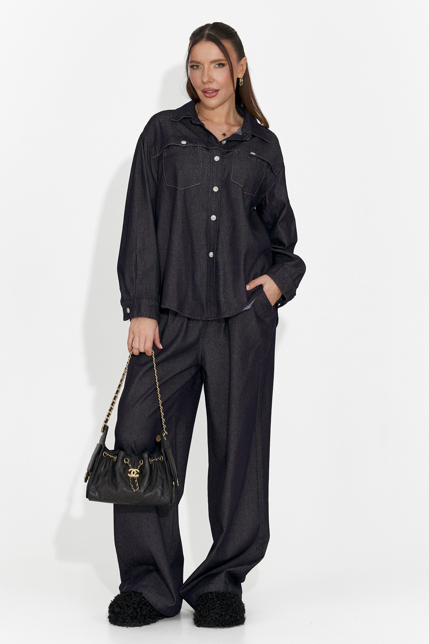 Női alkalmi sötétkék szett Berieda Bogas