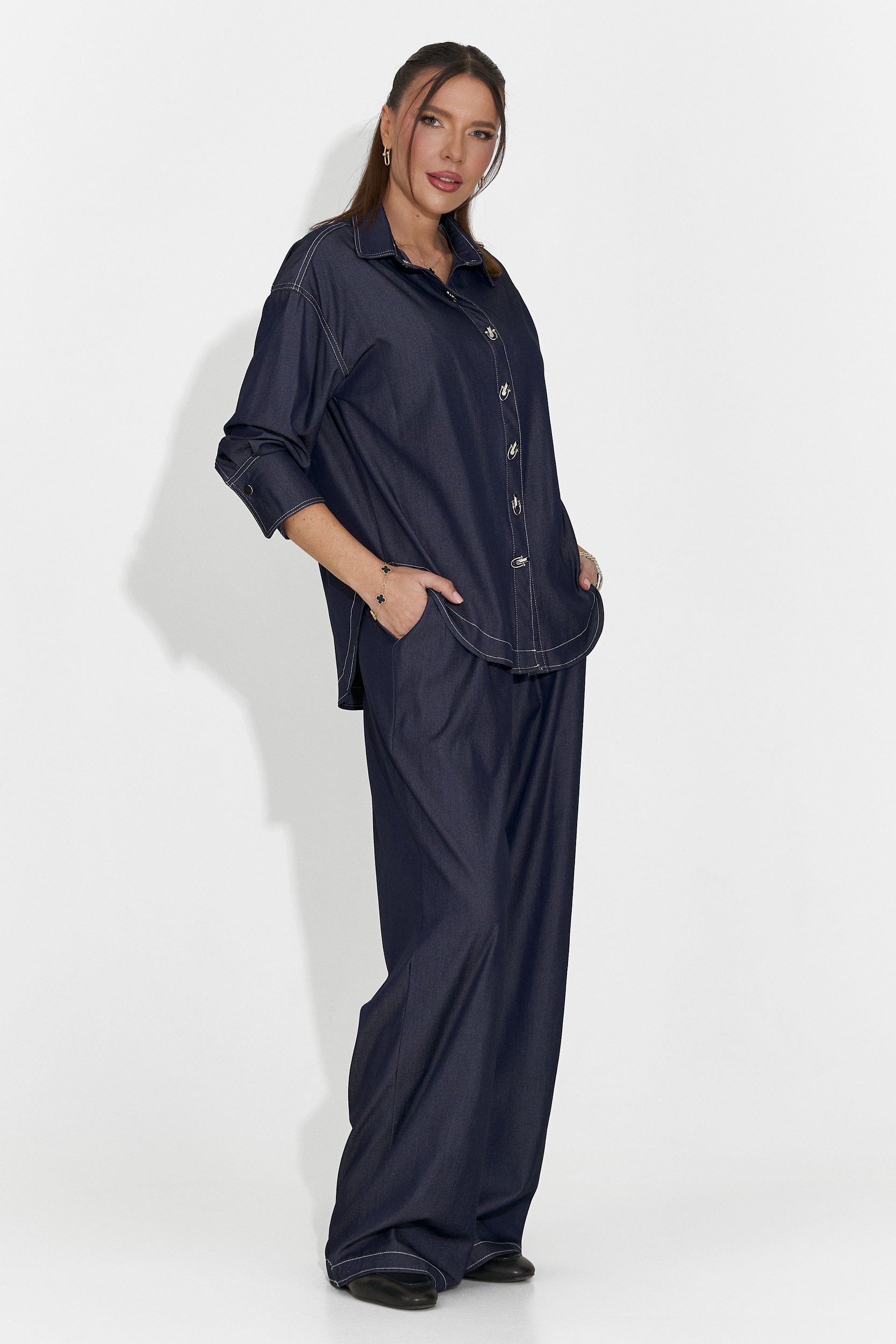 Női alkalmi sötétkék öltözet Elisio Bogas