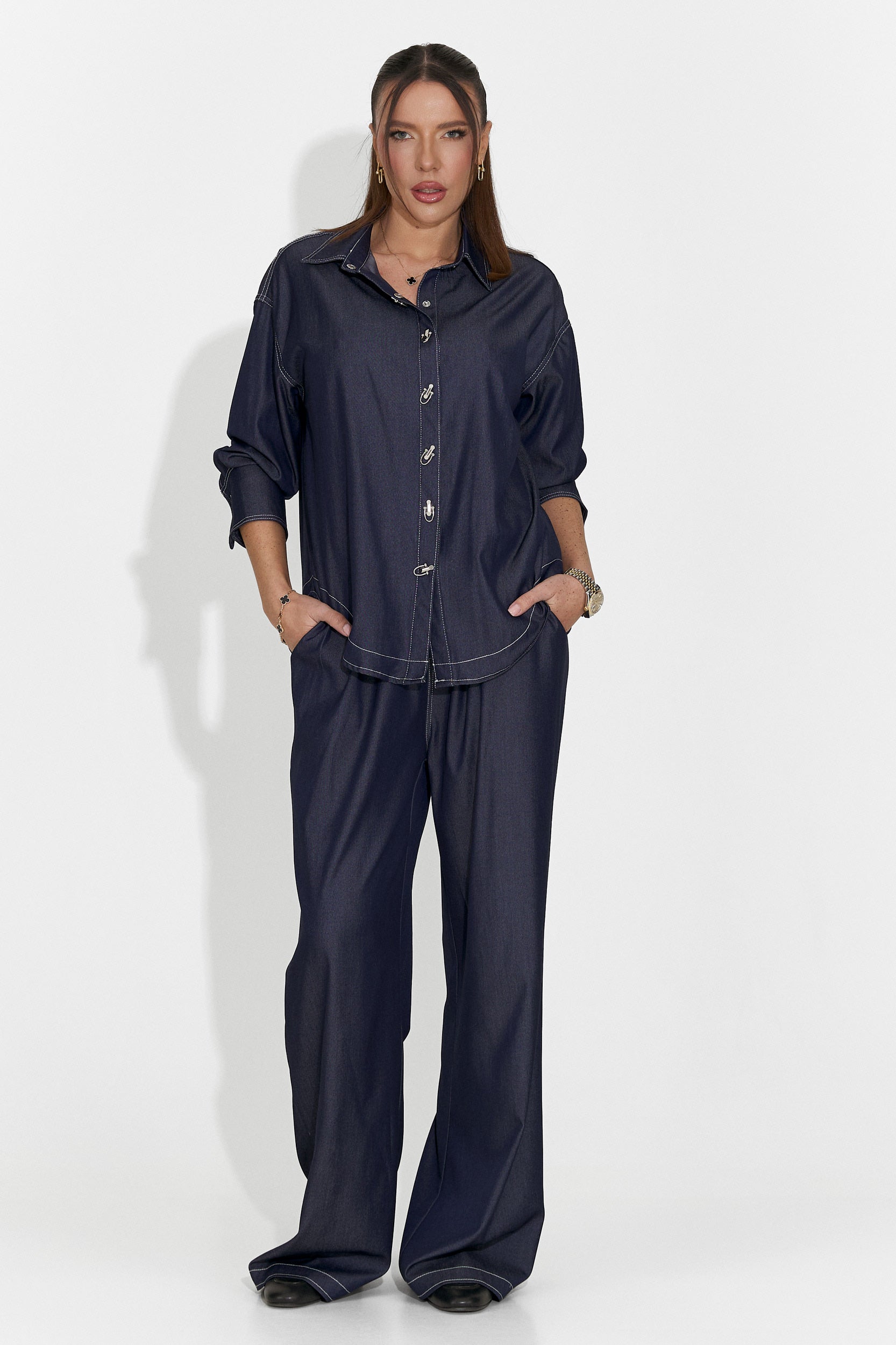 Női alkalmi sötétkék öltözet Elisio Bogas