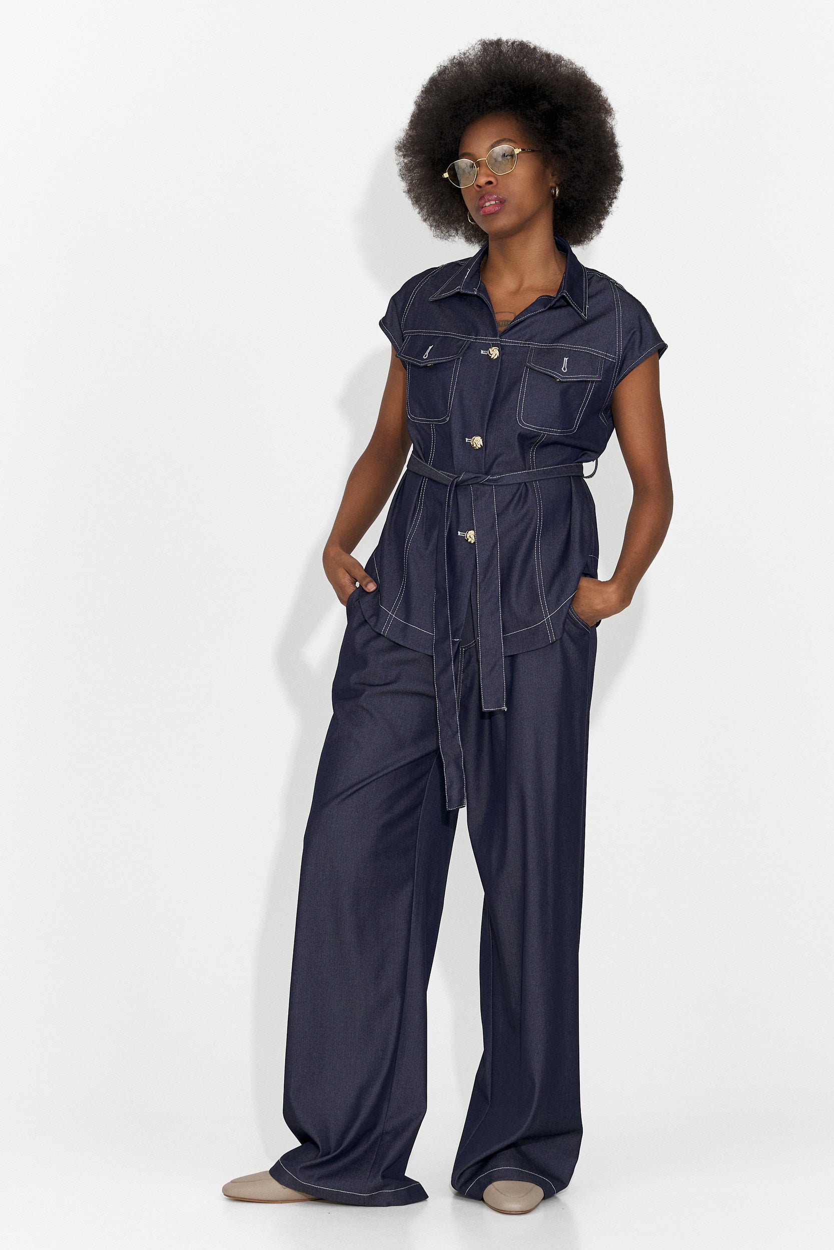 Női alkalmi sötétkék öltözet Enolia Bogas