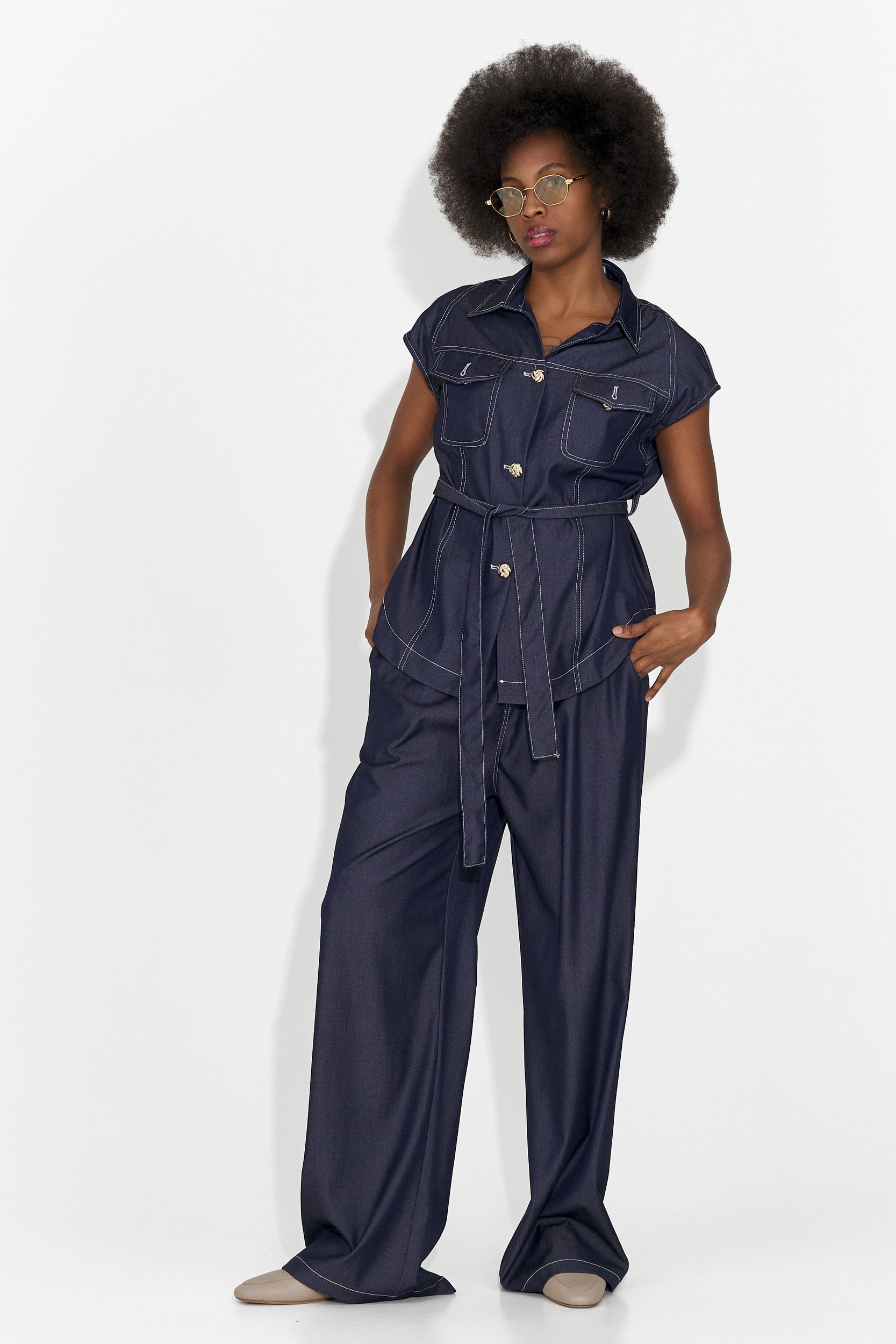 Női alkalmi sötétkék öltözet Enolia Bogas