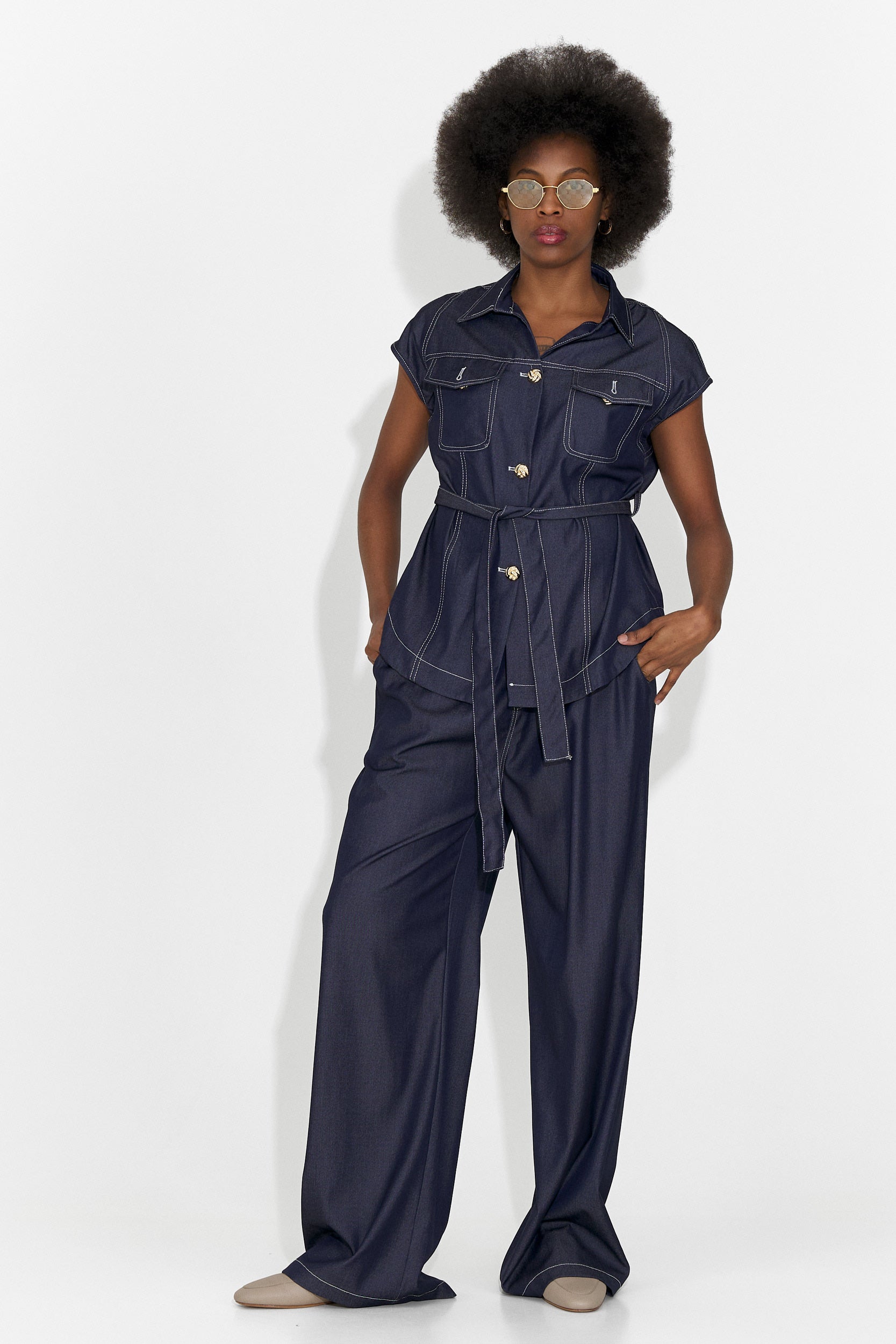 Női alkalmi sötétkék öltözet Enolia Bogas