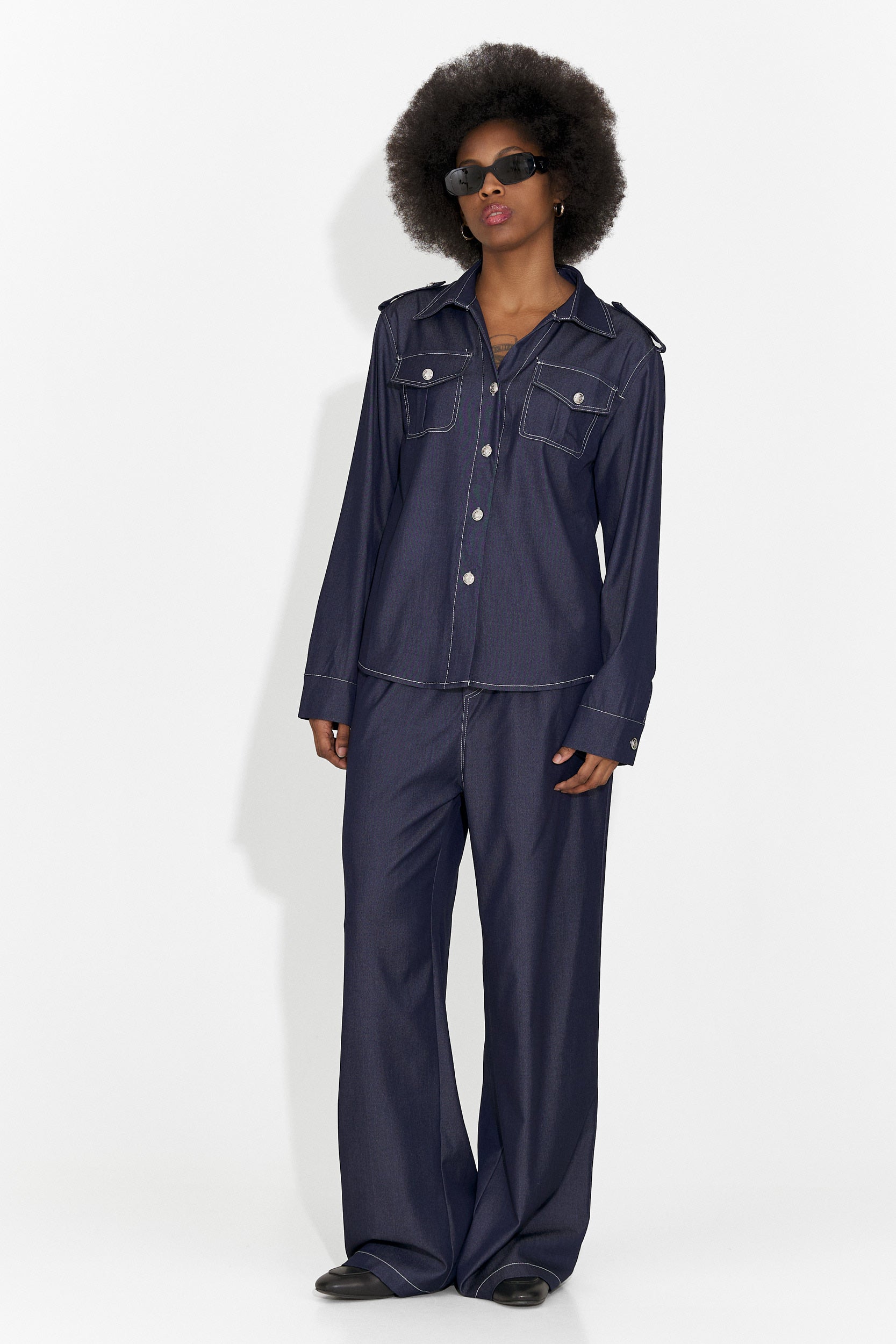 Vertija Bogas Tengerészkék Alkalmi Női Öltöny