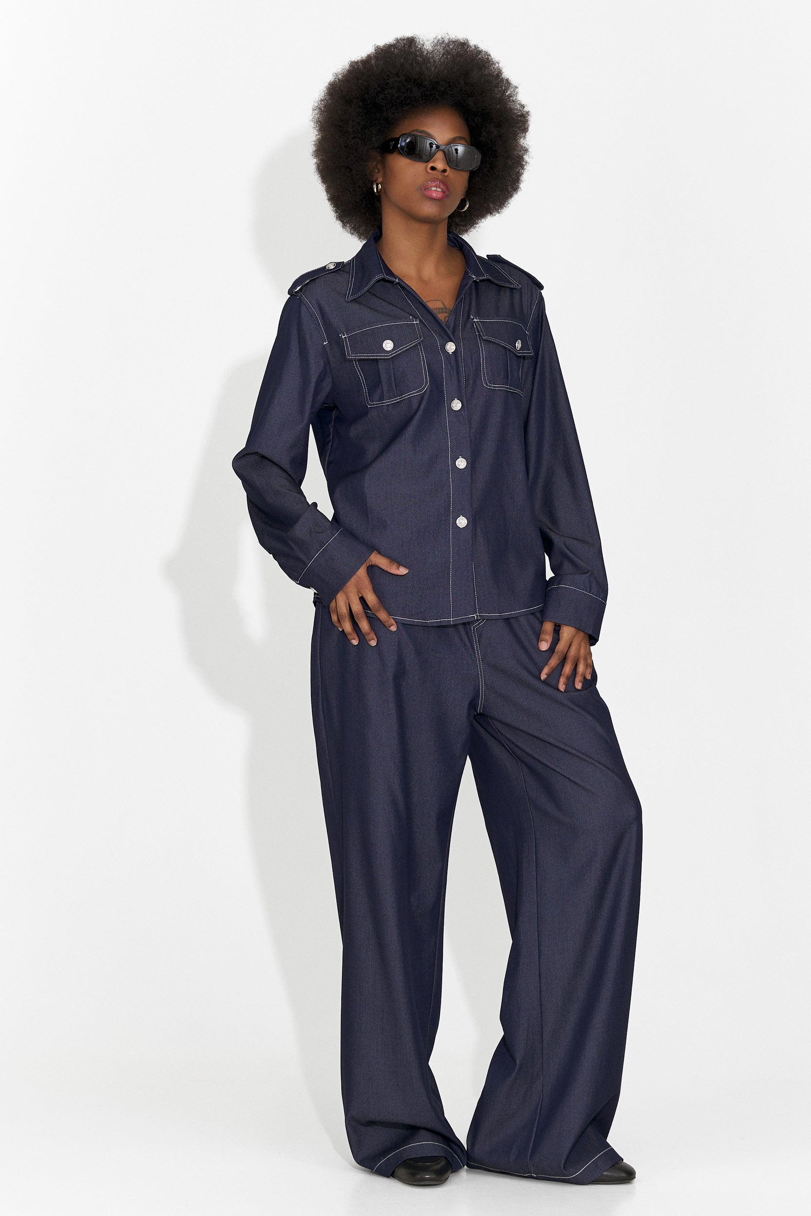 Vertija Bogas Tengerészkék Alkalmi Női Öltöny