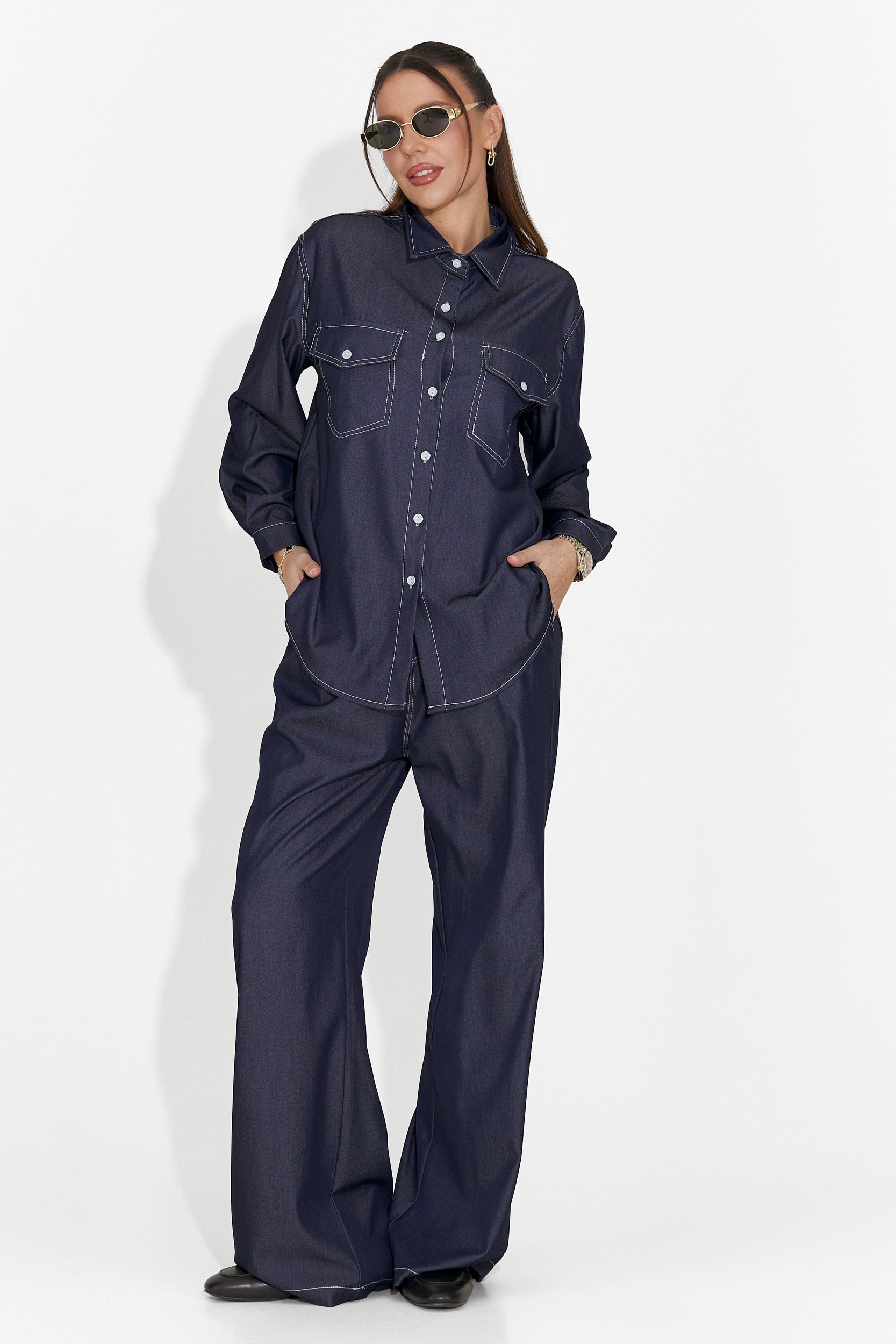 Női alkalmi sötétkék együttes Zunaira Bogas