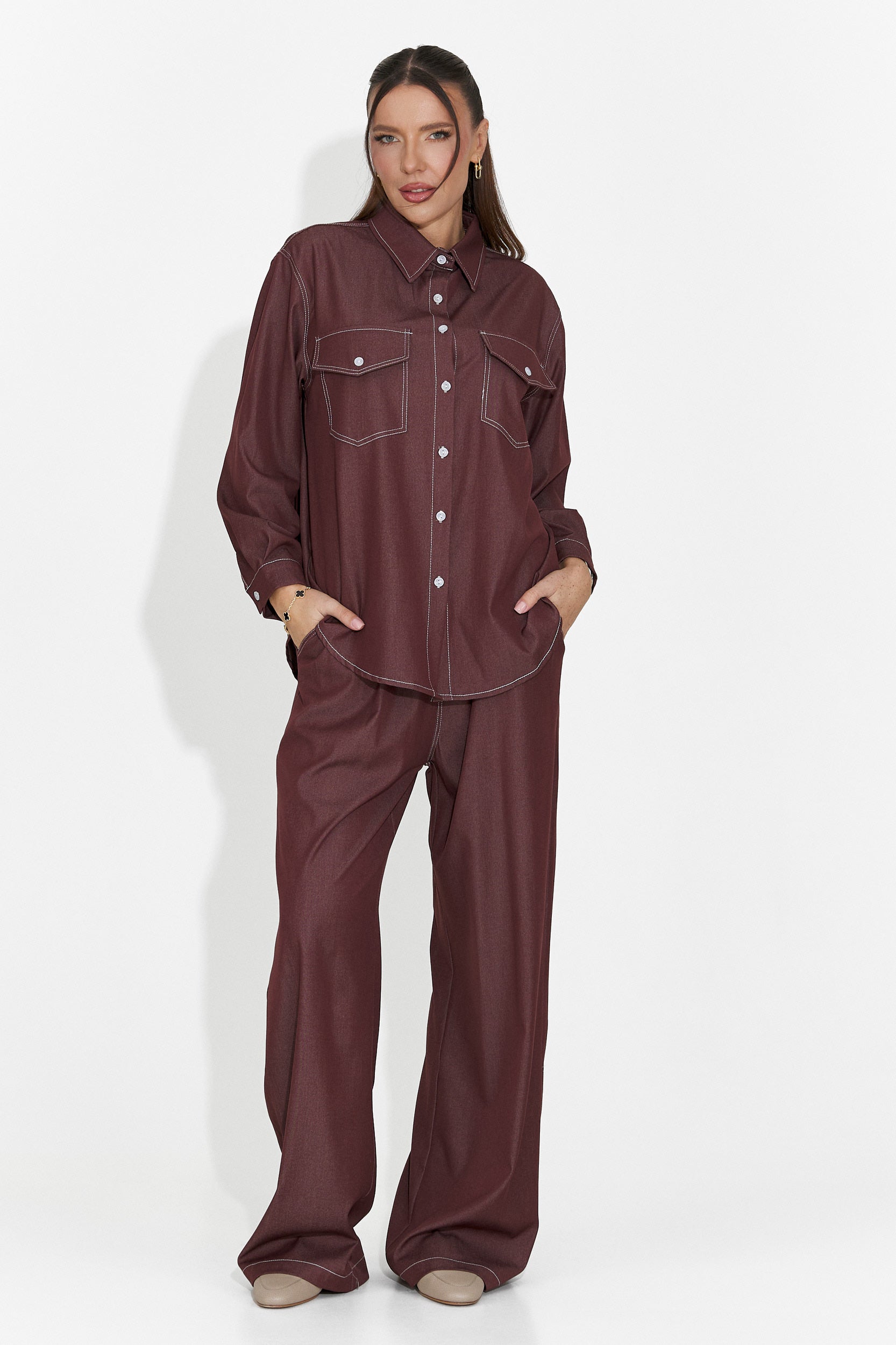 Női alkalmi bordó szett Zunaira Bogas