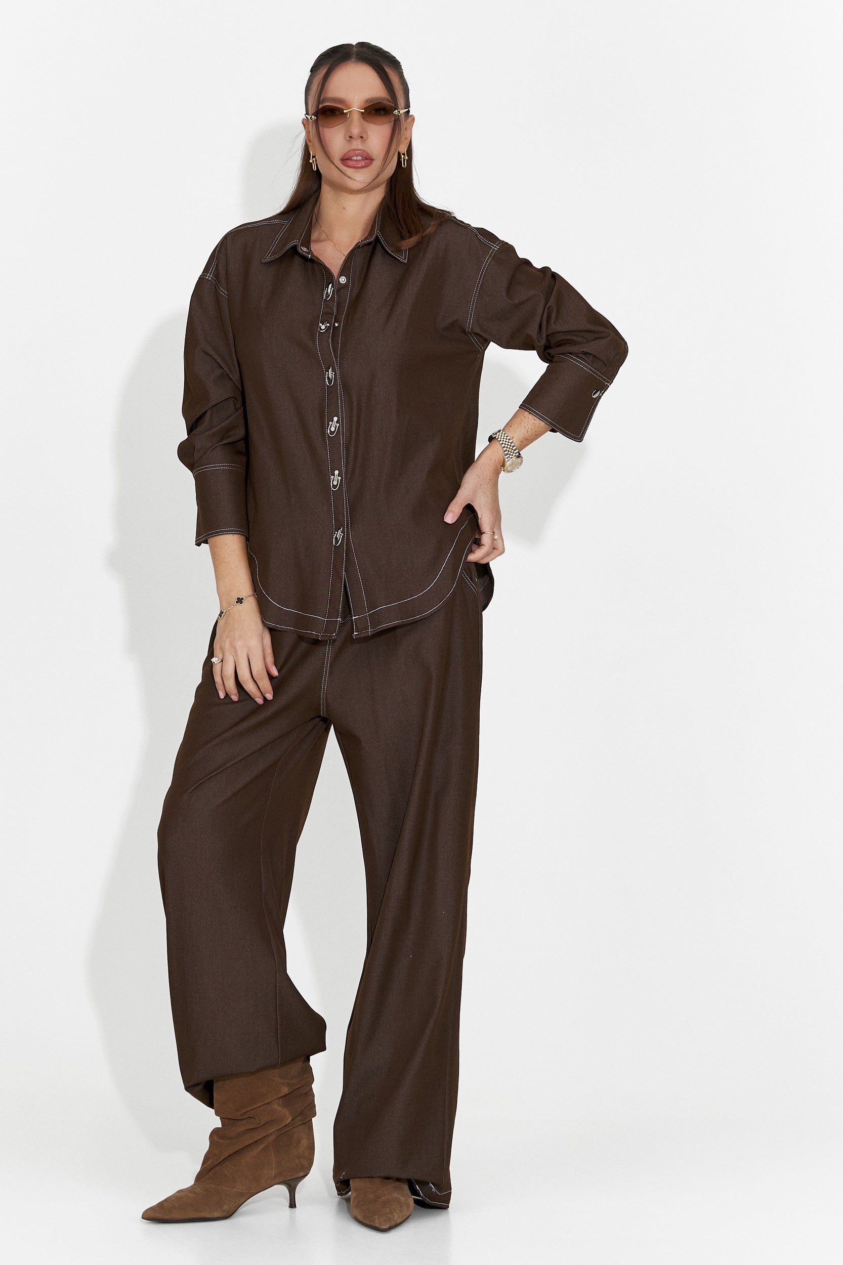 Női alkalmi barna szett Elisio Bogas