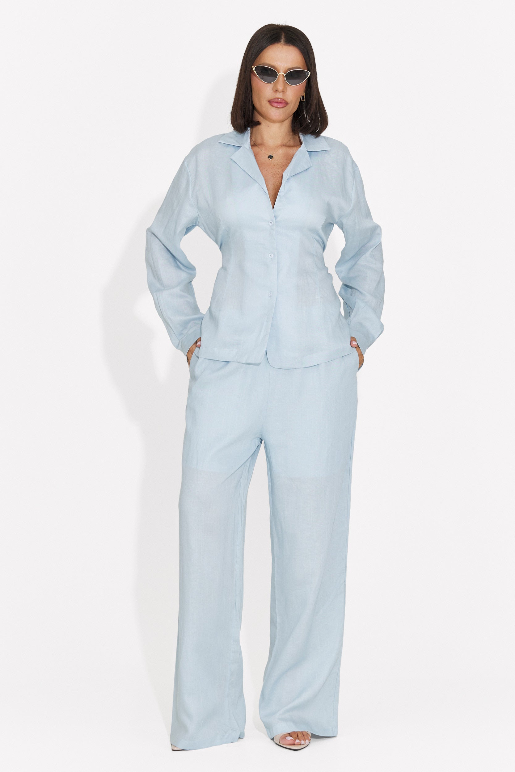 Compleu dama elegant bleu Amiest Bogas