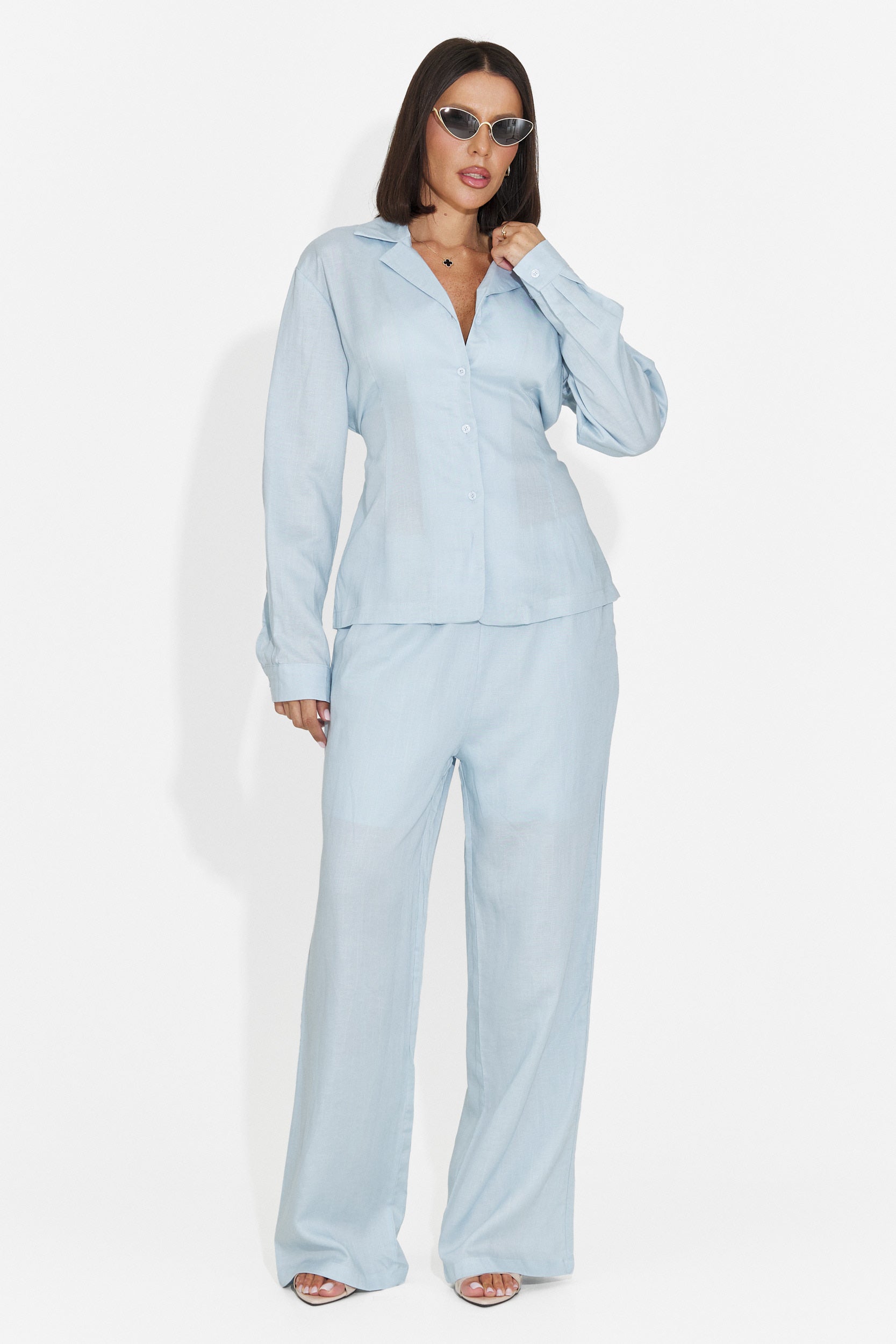 Compleu dama elegant bleu Amiest Bogas