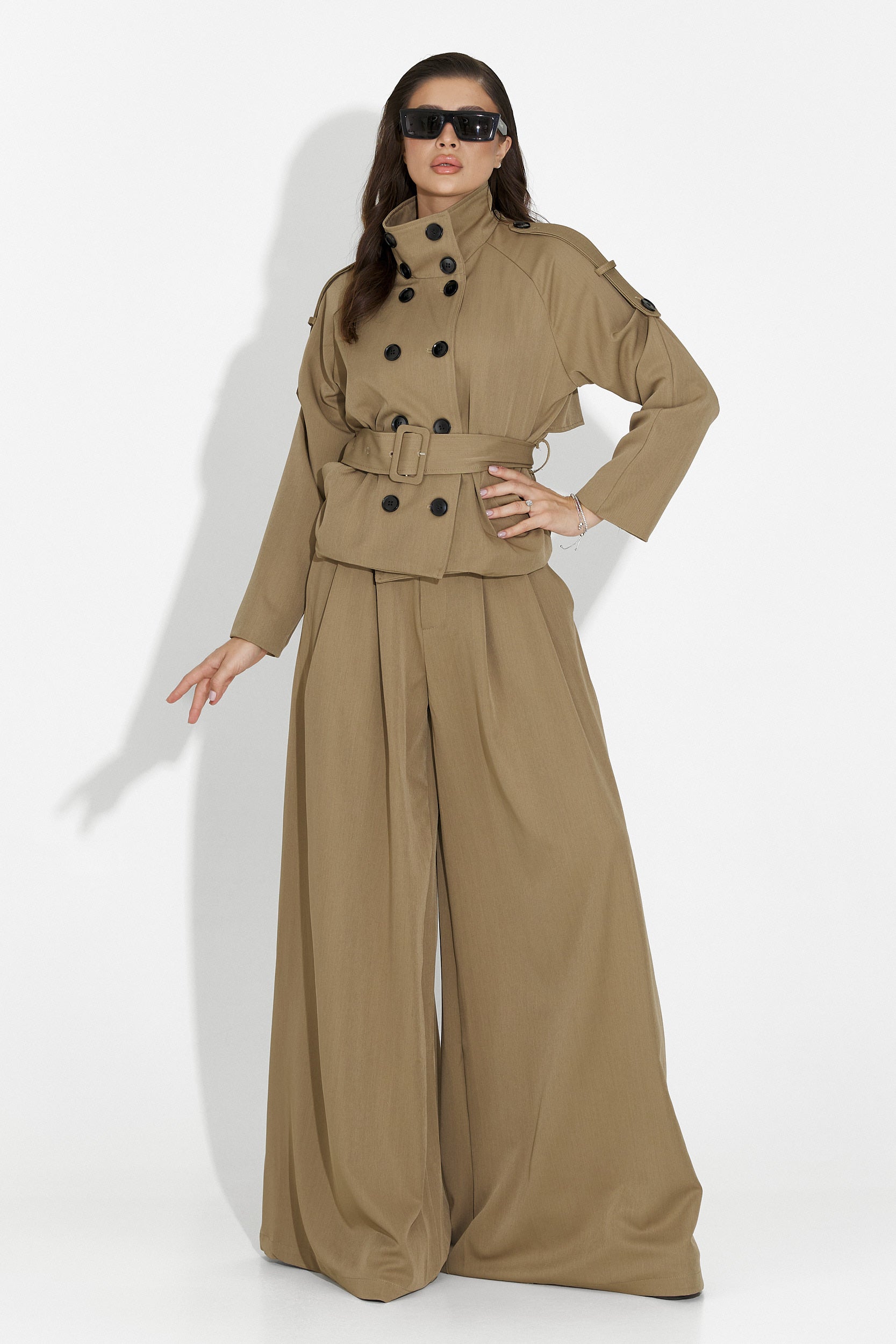 Belora Bogas Elegáns Barna Női Öltöny