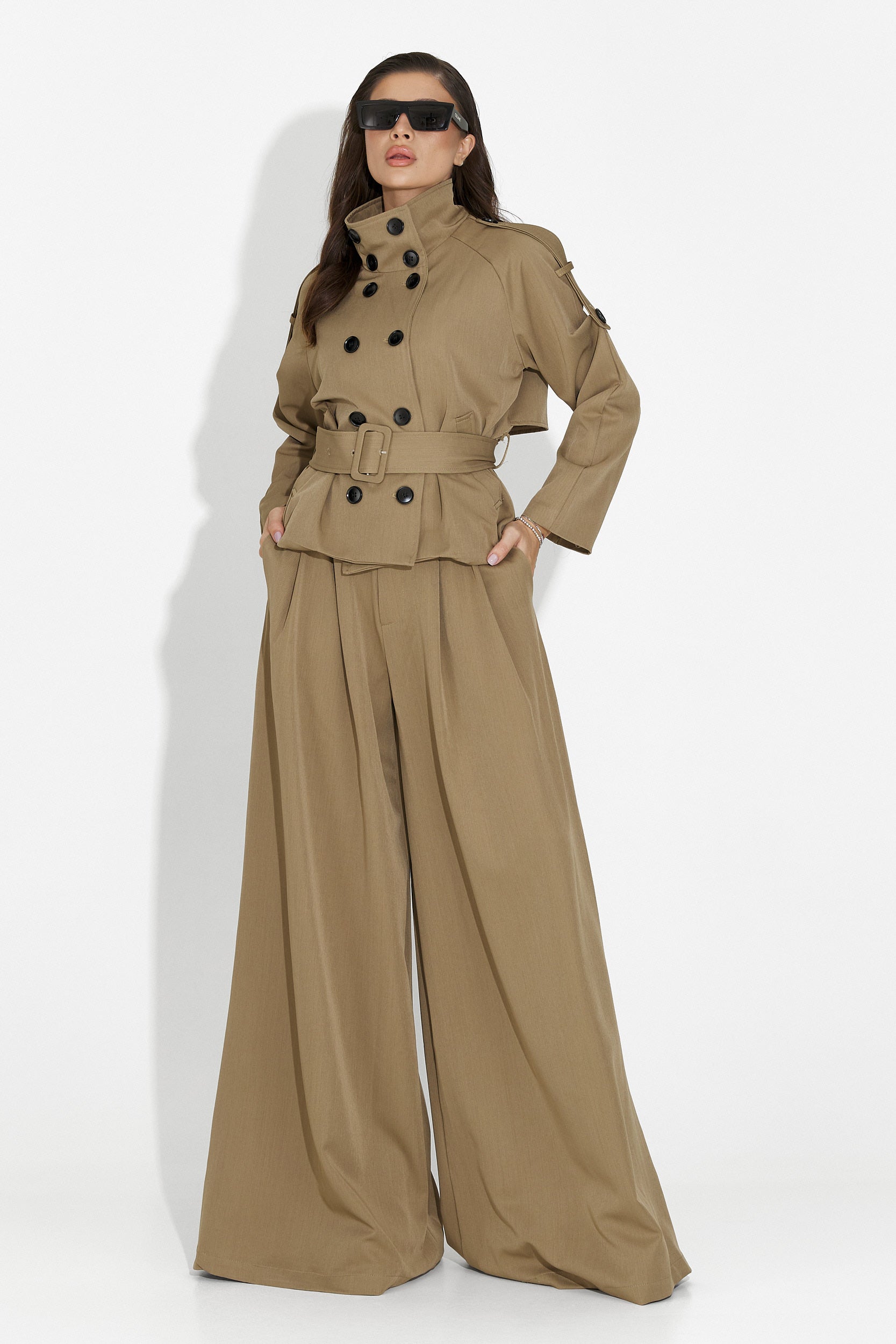 Belora Bogas Elegáns Barna Női Öltöny