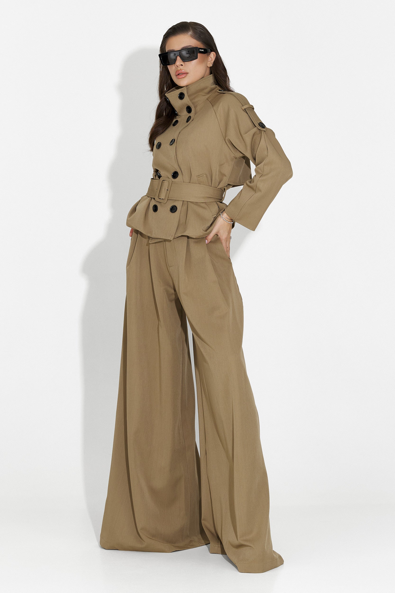 Belora Bogas Elegáns Barna Női Öltöny