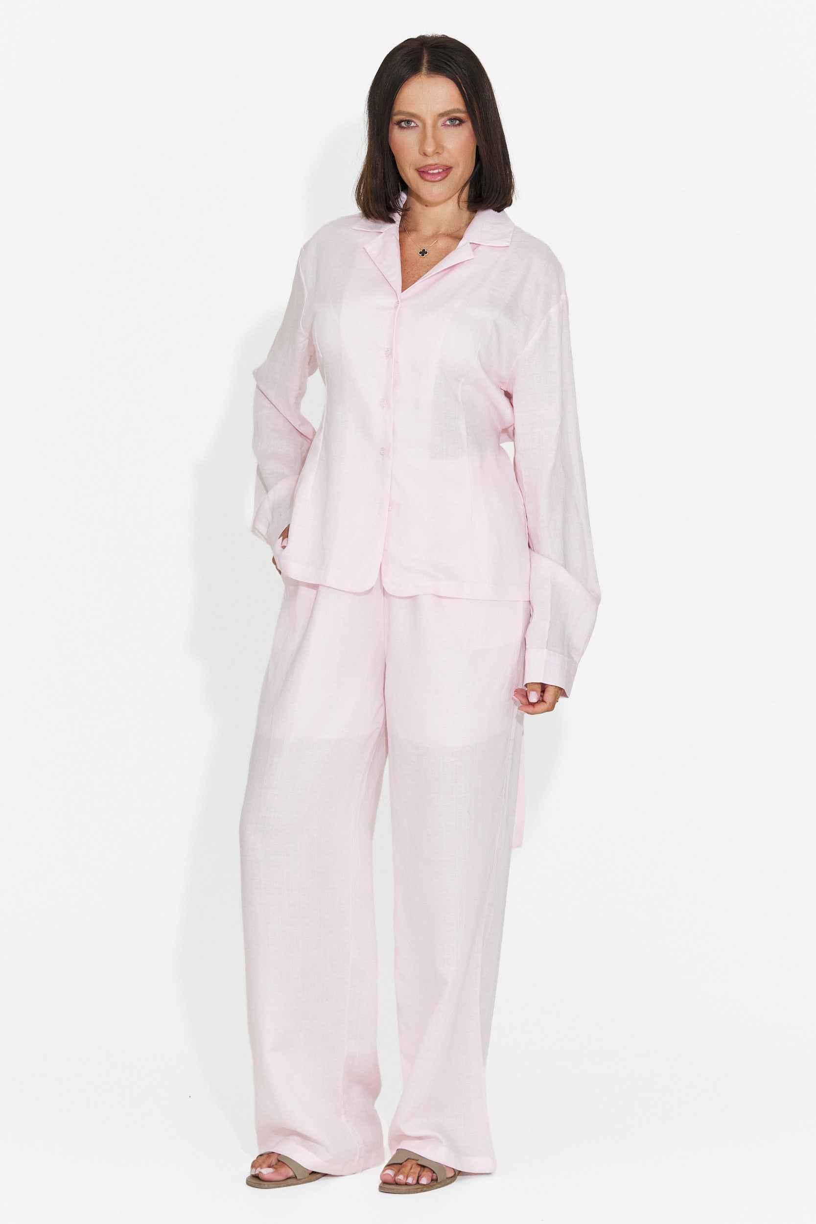 Compleu dama elegant roz Amiest Bogas