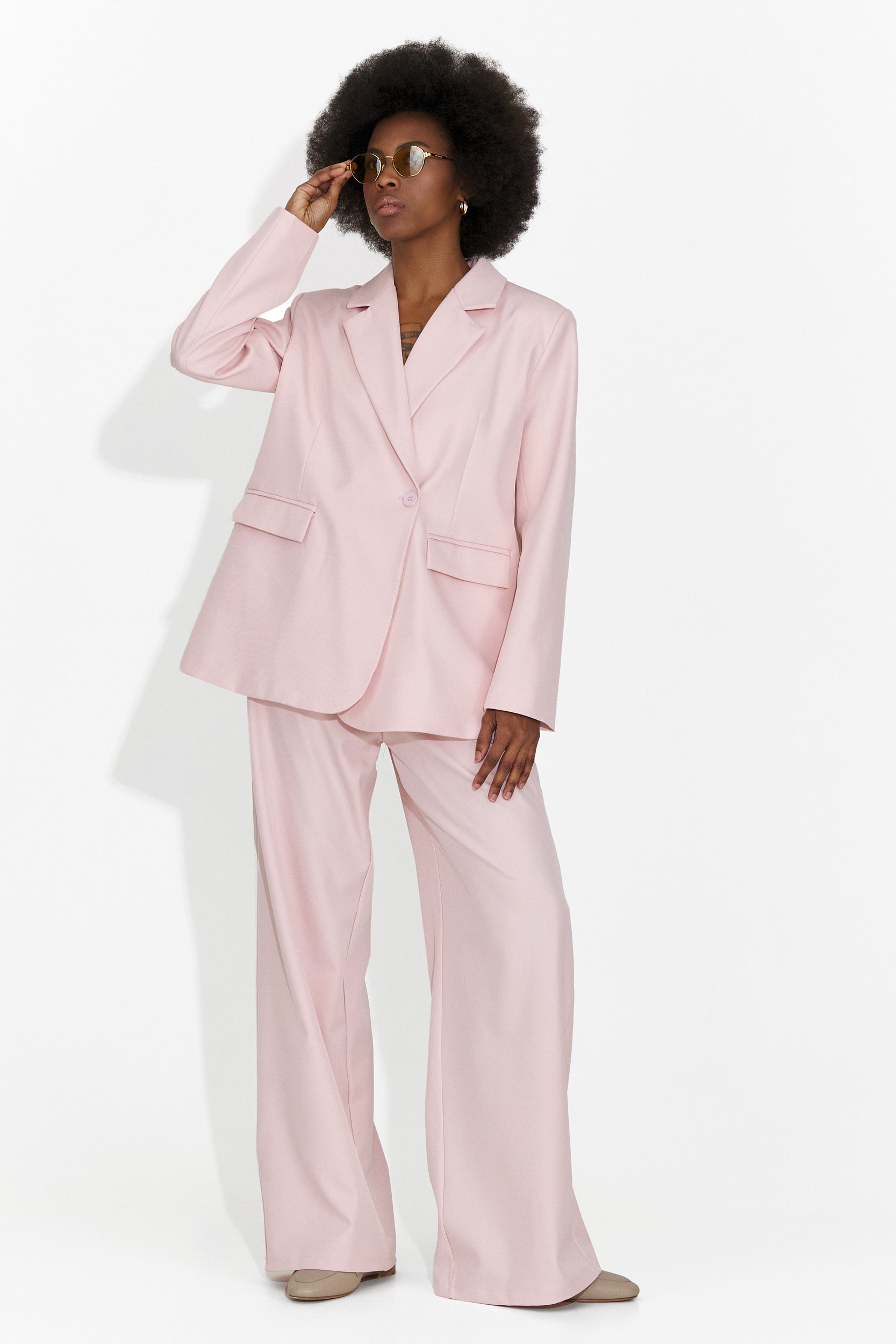 Elegáns női kosztüm rózsaszín Timelia Bogas