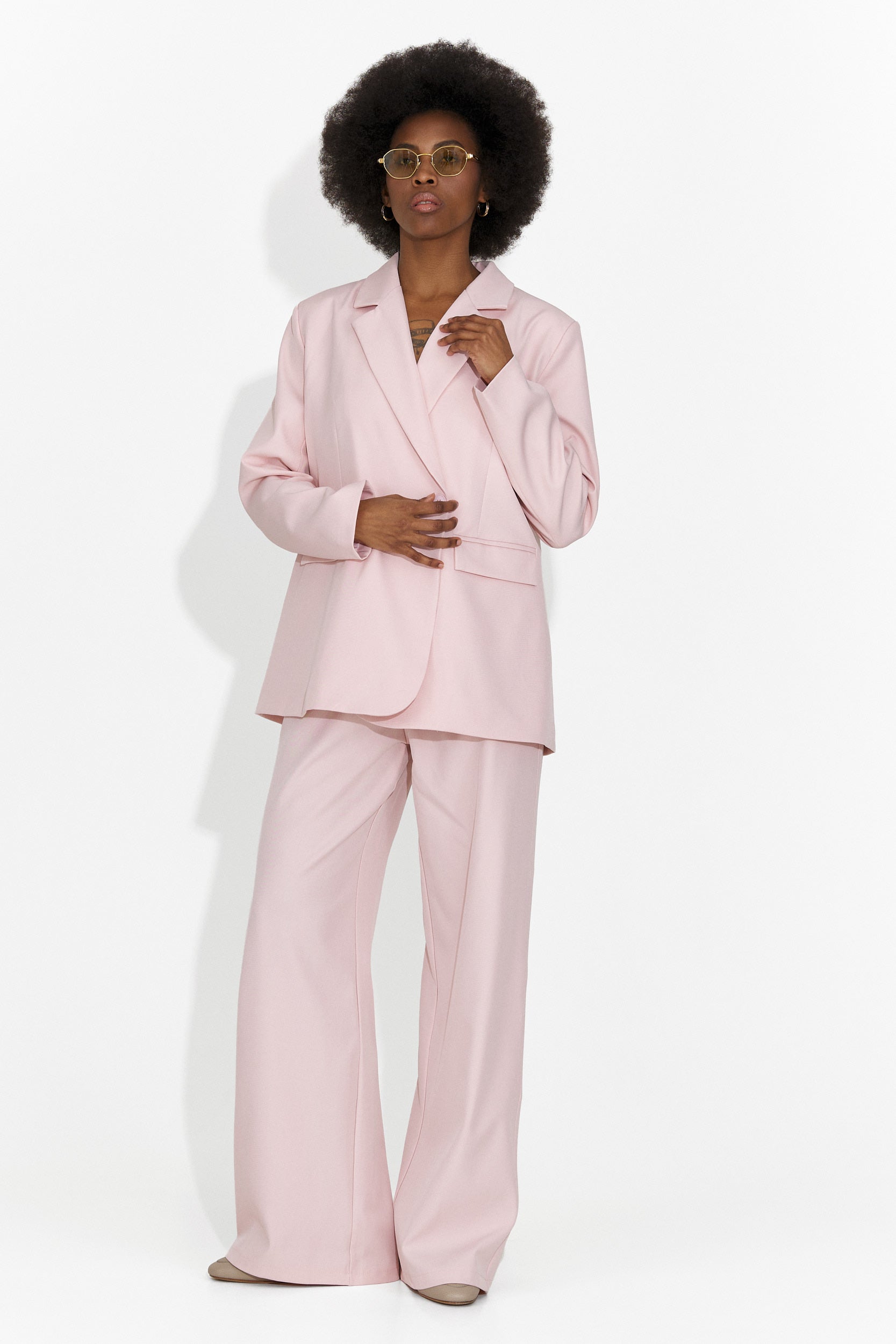 Elegáns női kosztüm rózsaszín Timelia Bogas