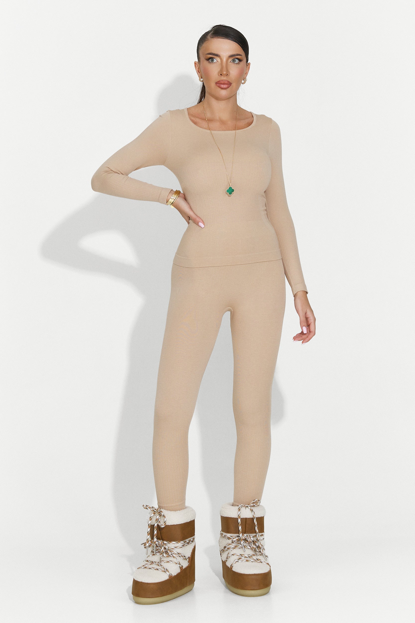 Dominia Bogas Beige Női Fehérnemű Szett