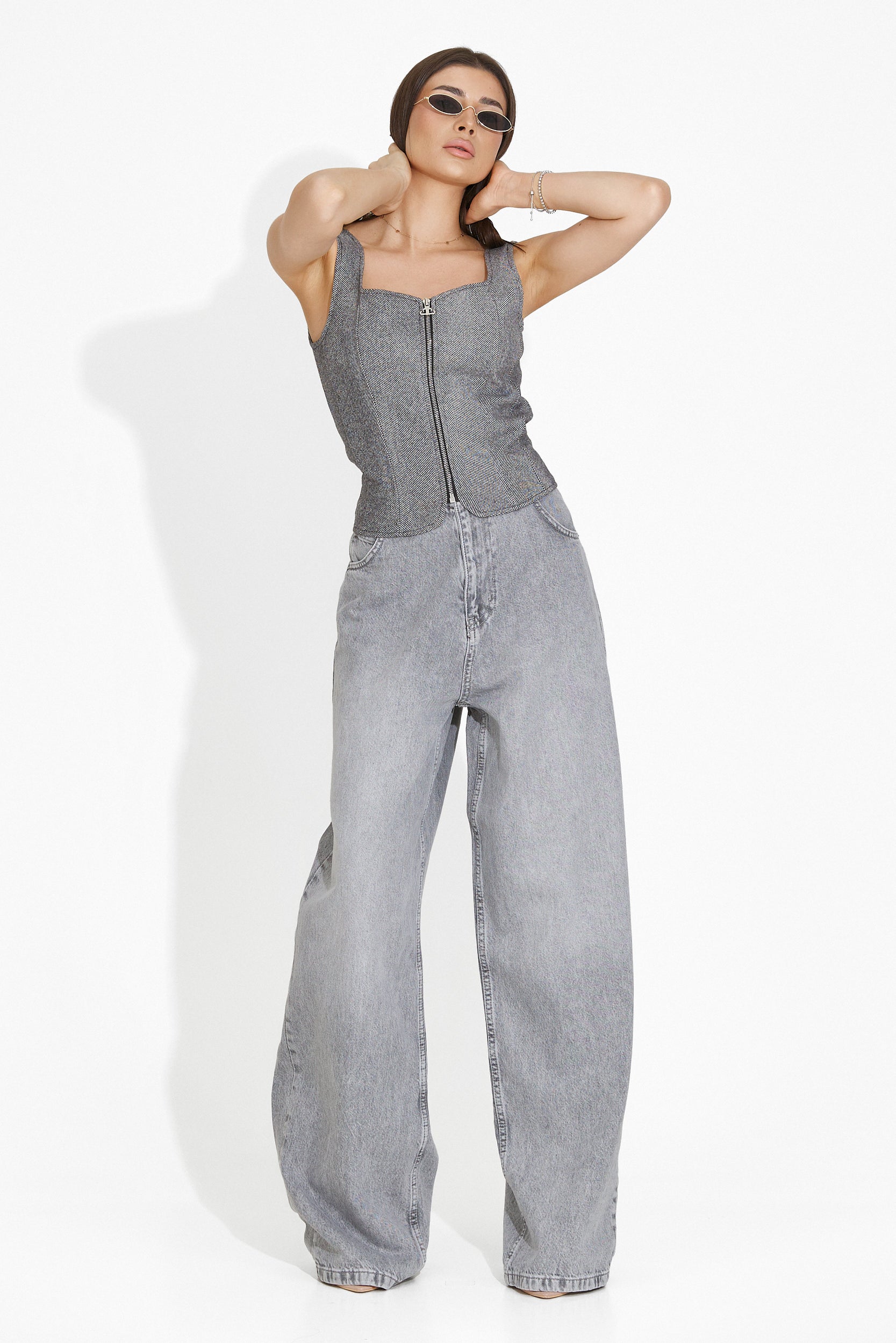 Elegáns Szürke Suzana Bogas Női Fűző