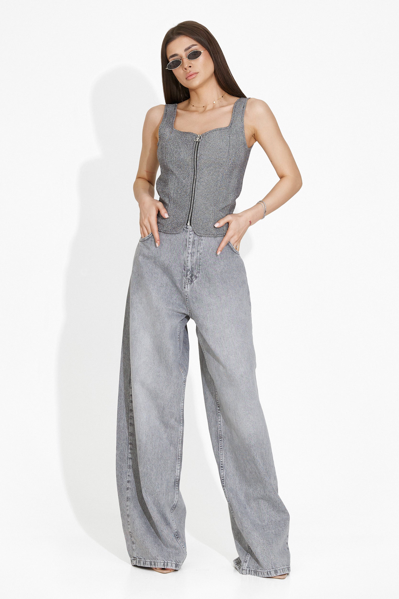 Elegáns Szürke Suzana Bogas Női Fűző