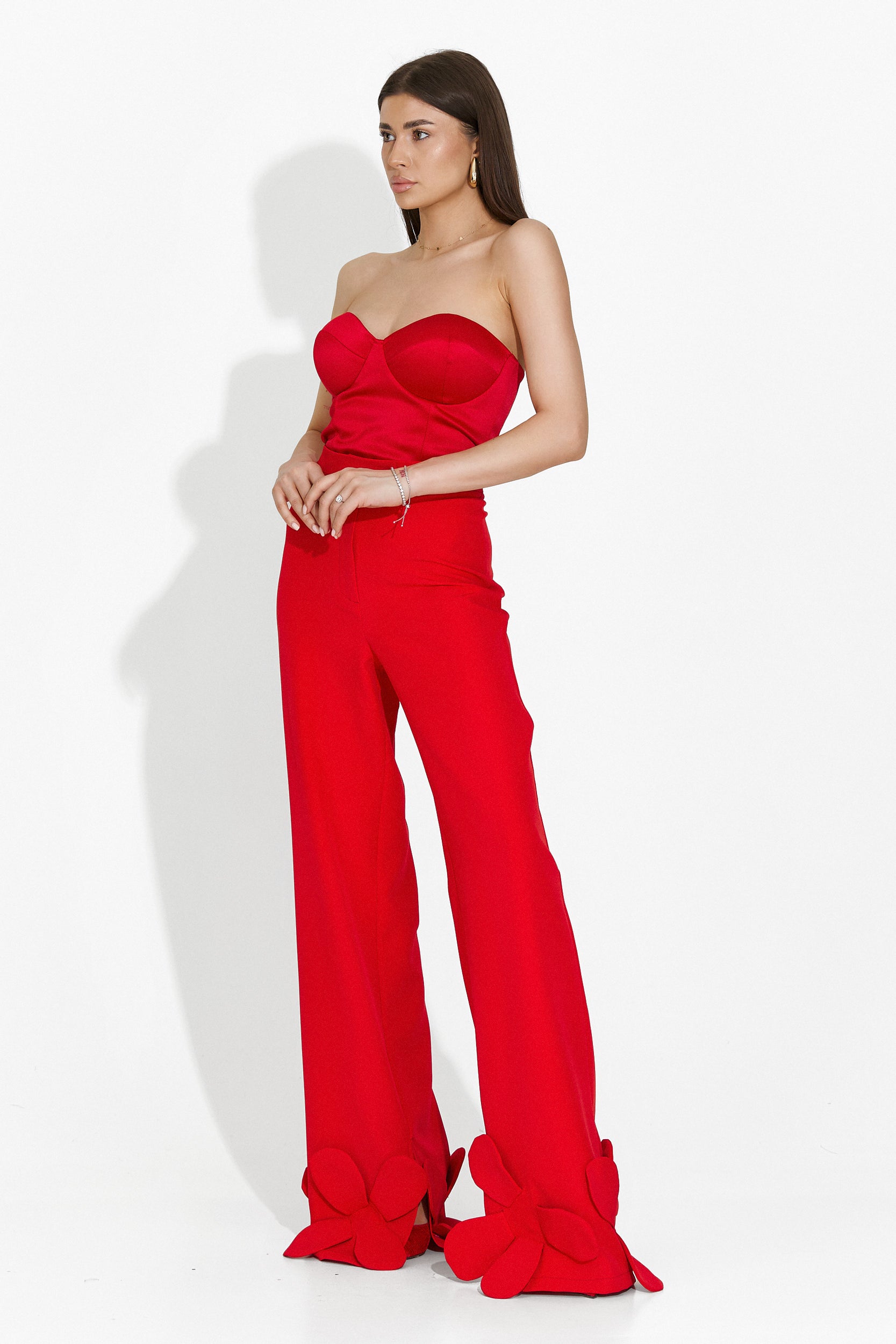 Elegáns Vörös Bakea Bogas Női Fűző