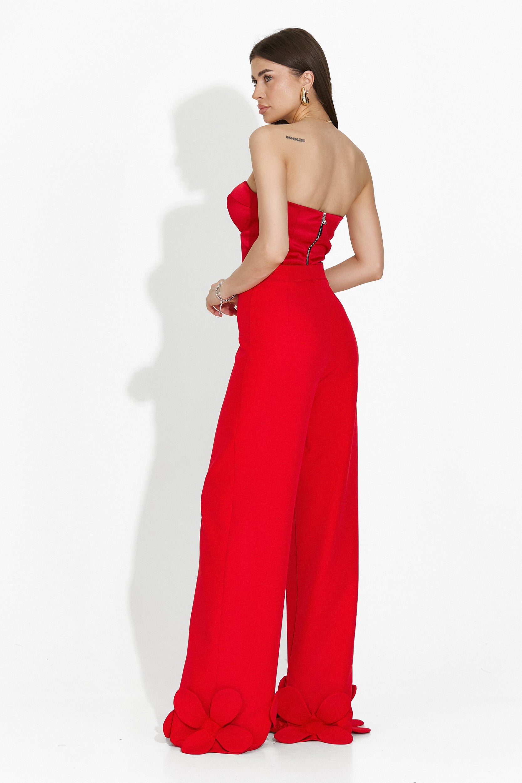 Elegáns Vörös Bakea Bogas Női Fűző